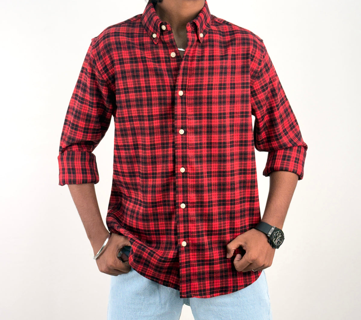 Red IMP Flannel Shirt 4