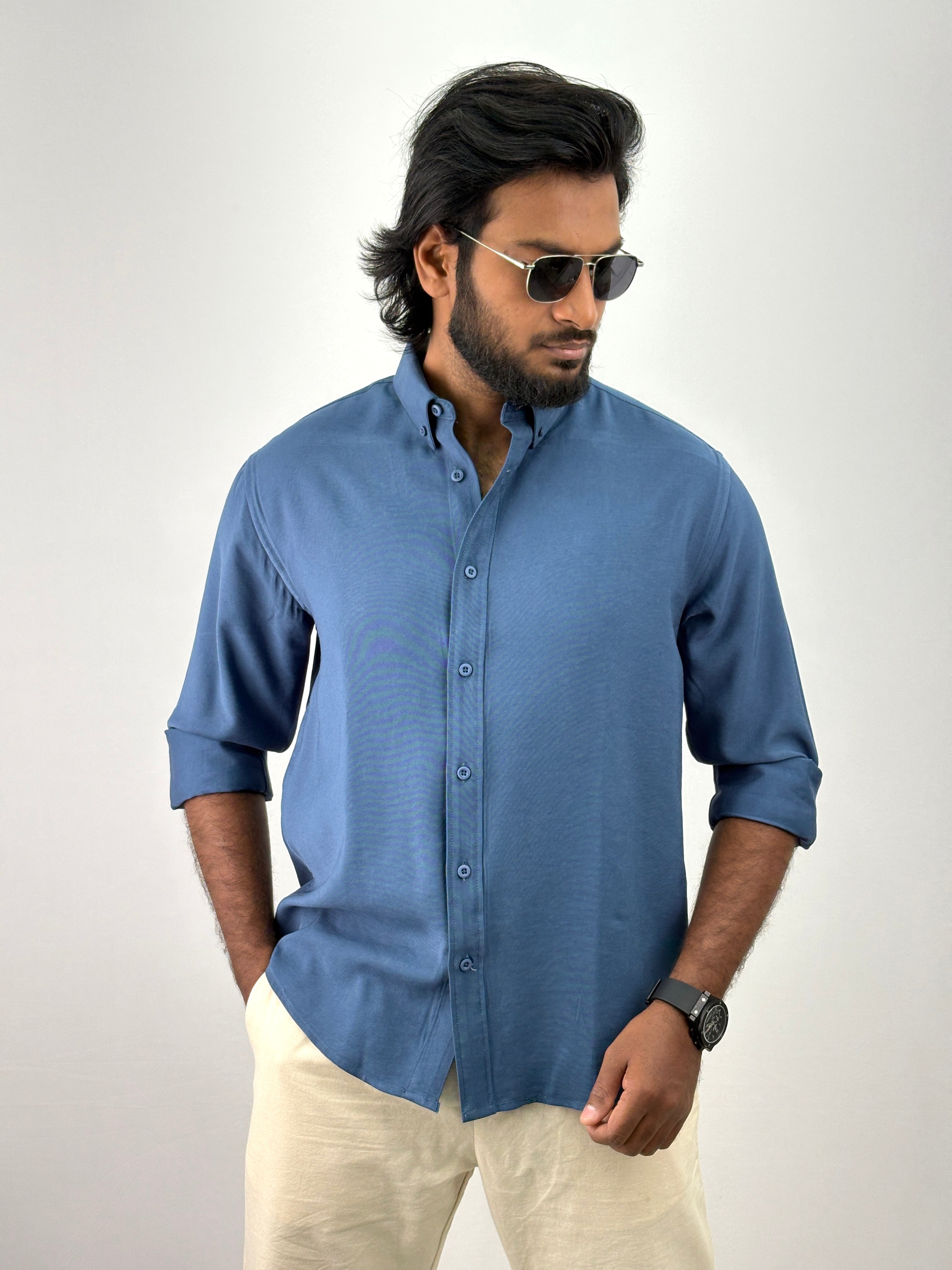Peacock Blue IMP Plain Shirts