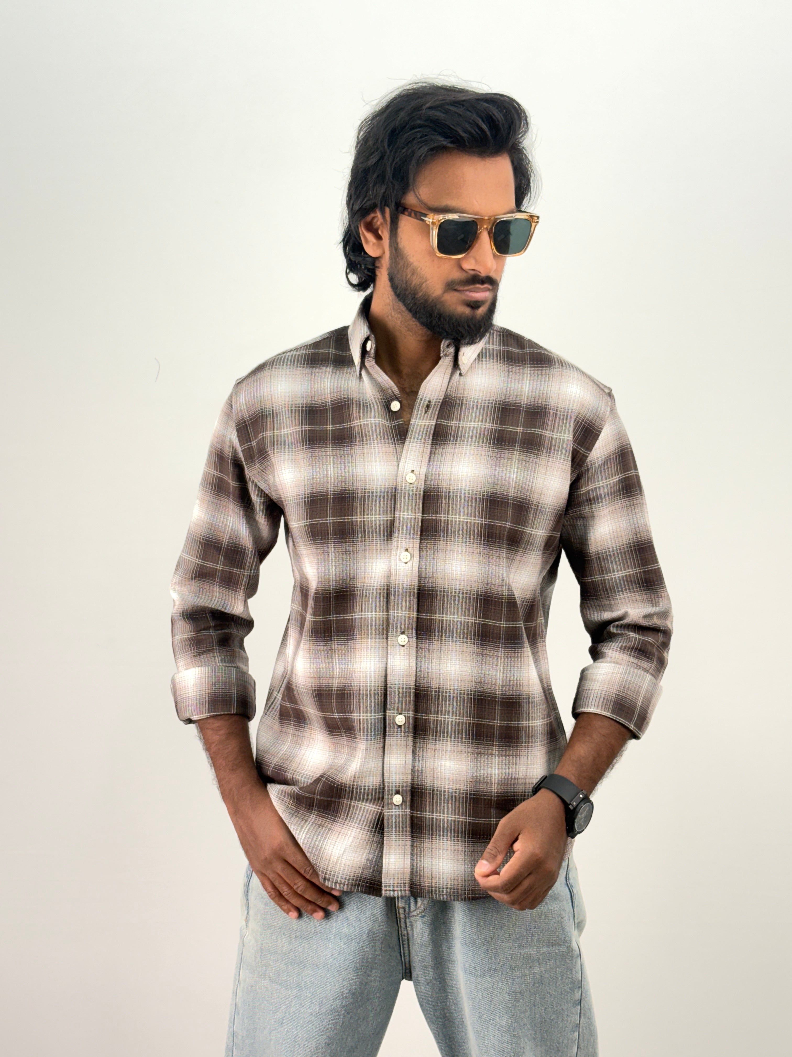 Light Brown Flannel Shirt