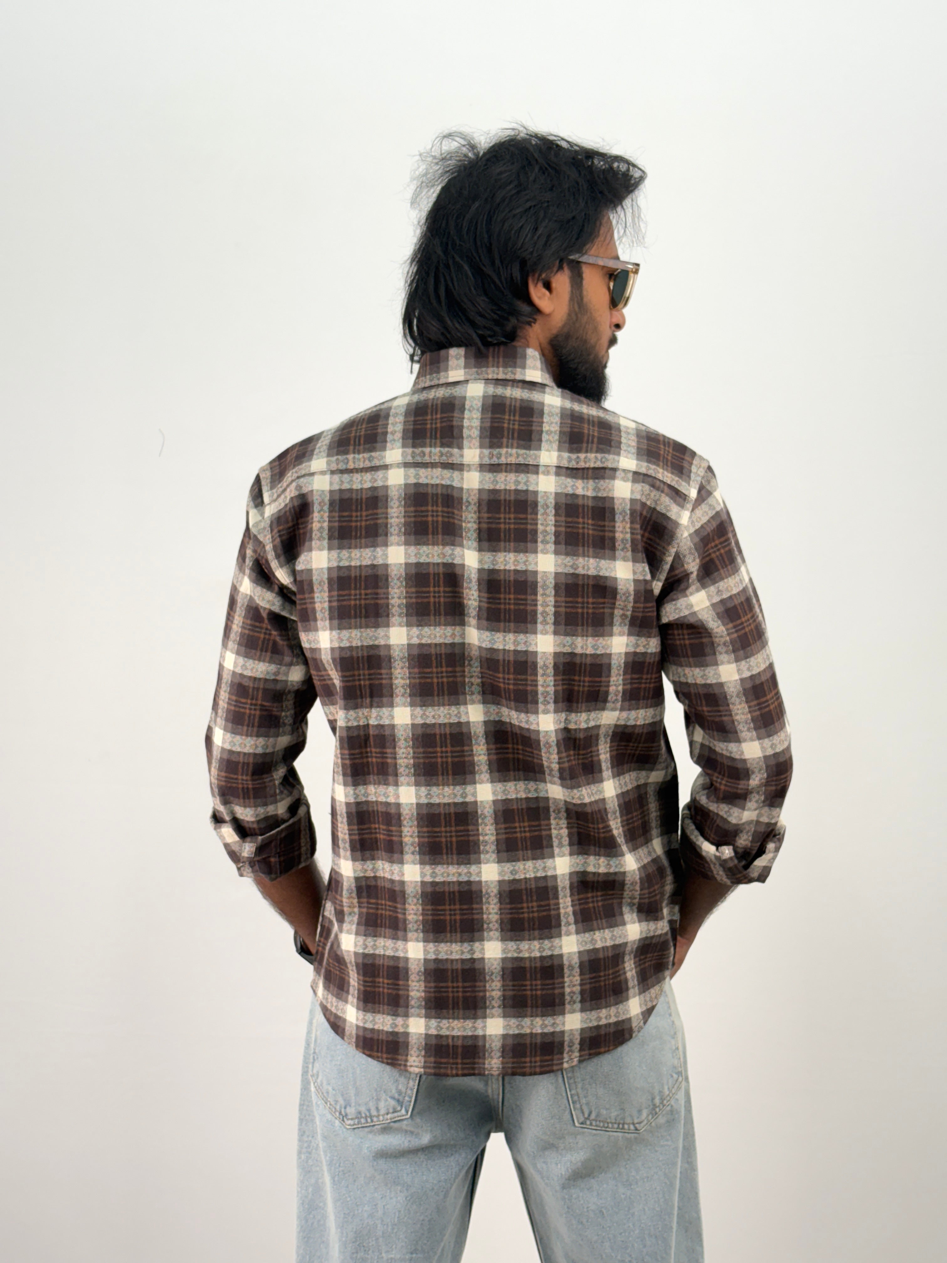 Coffee Flannel Shirt