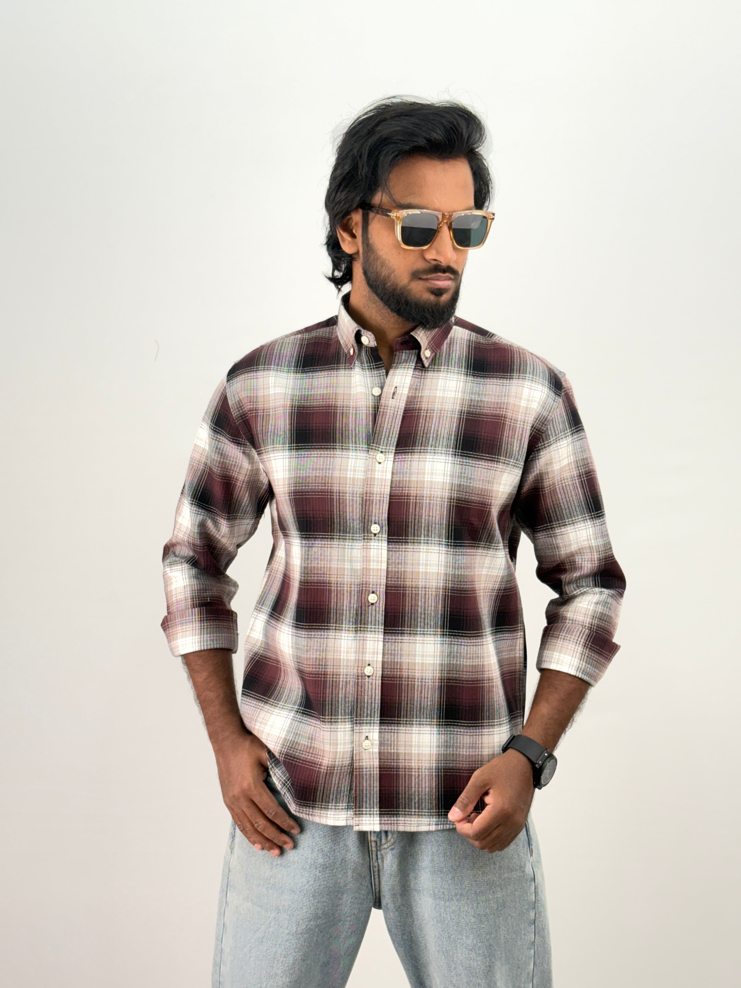 Maroon Flannel Shirt