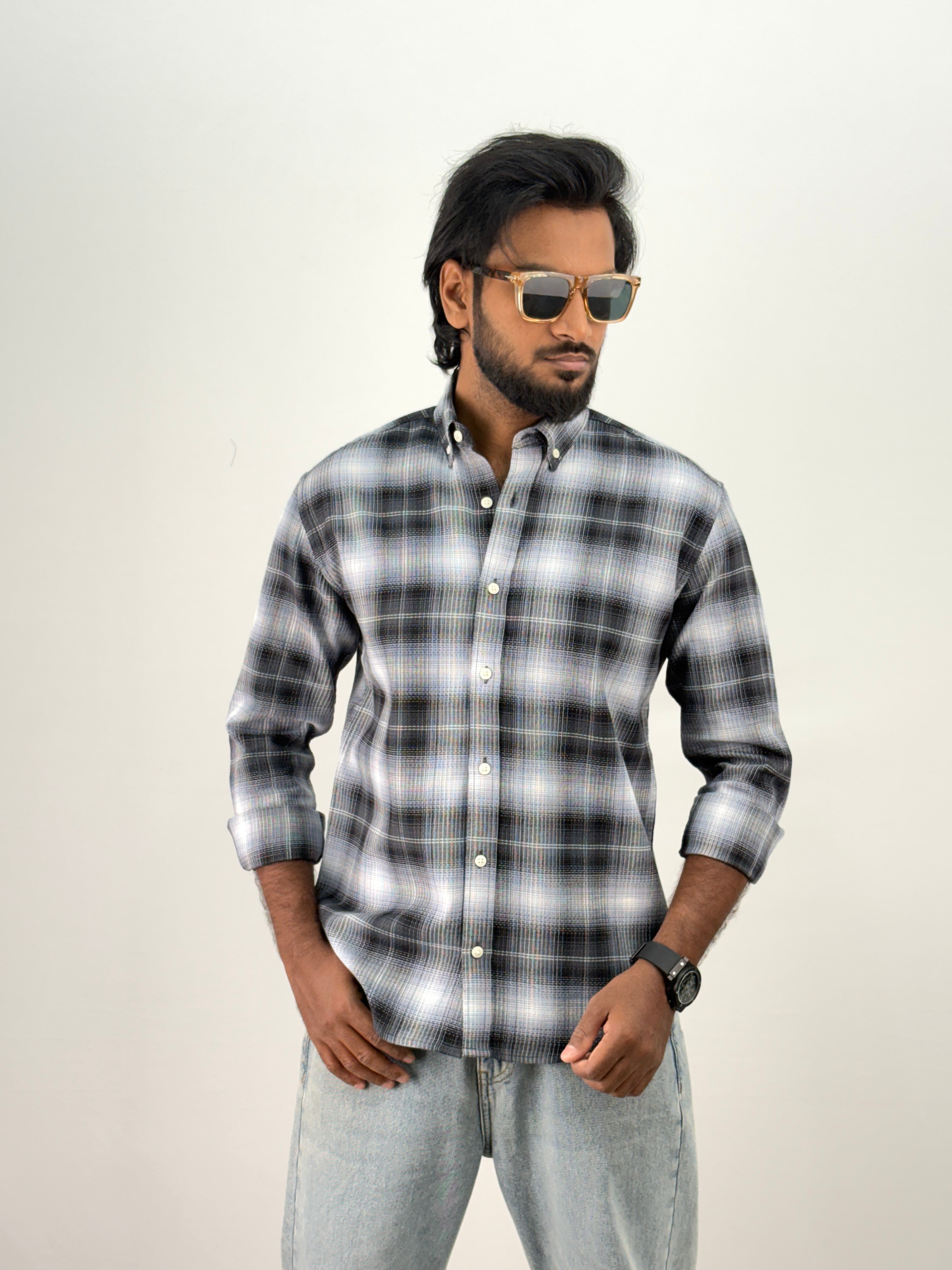 Dark Grey Flannel Shirt