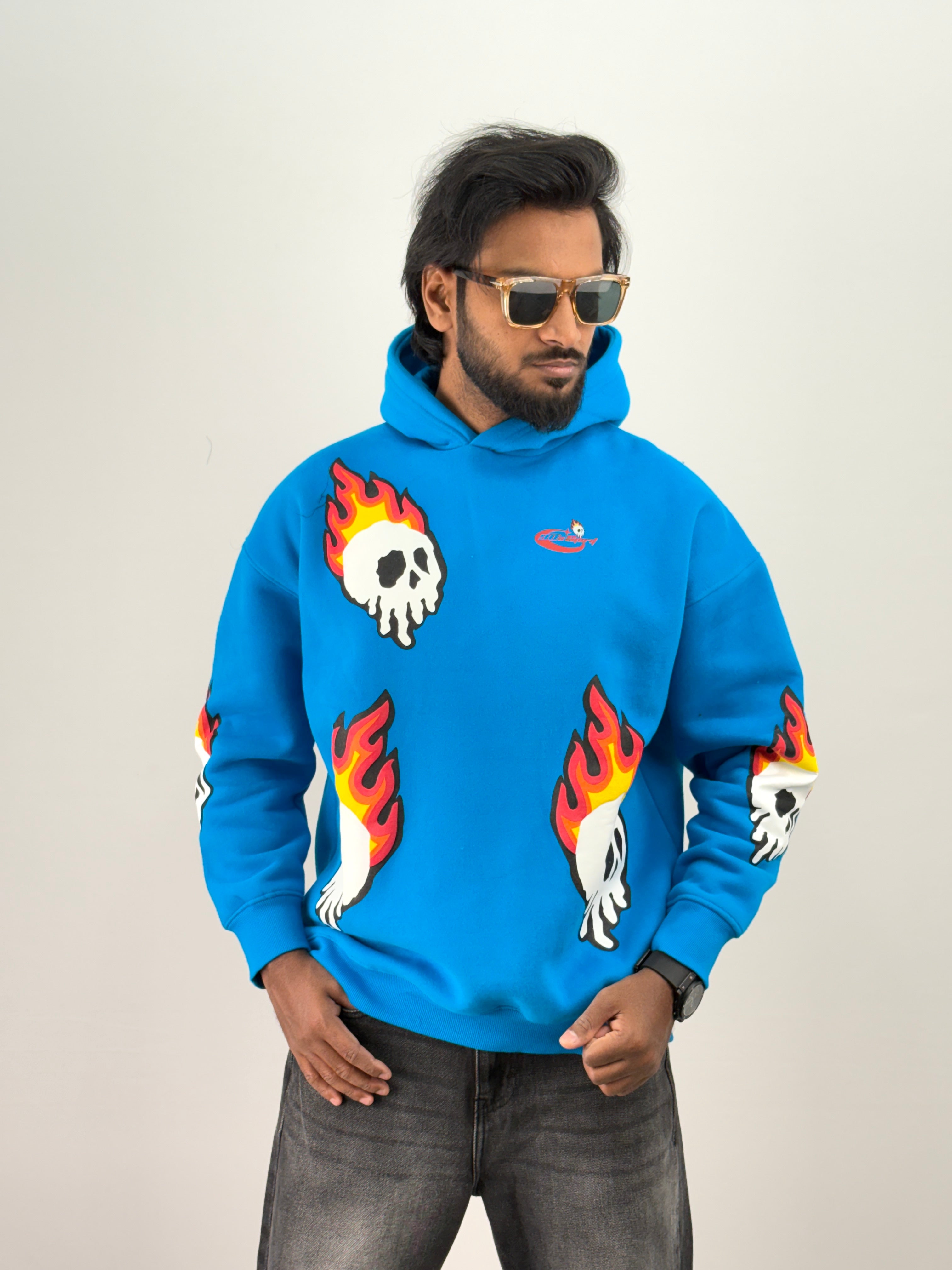 Blue Oversized Hoodie