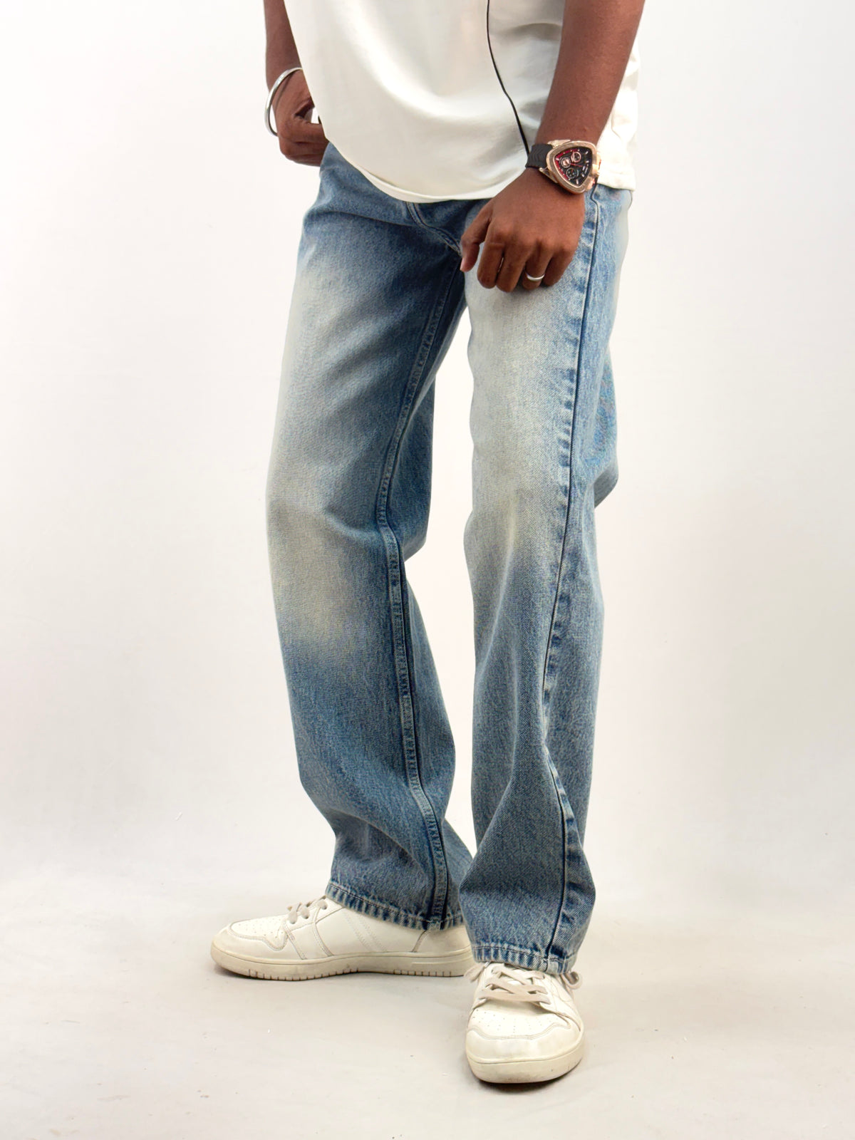 Dusty Blue Straight Fit Jean 4