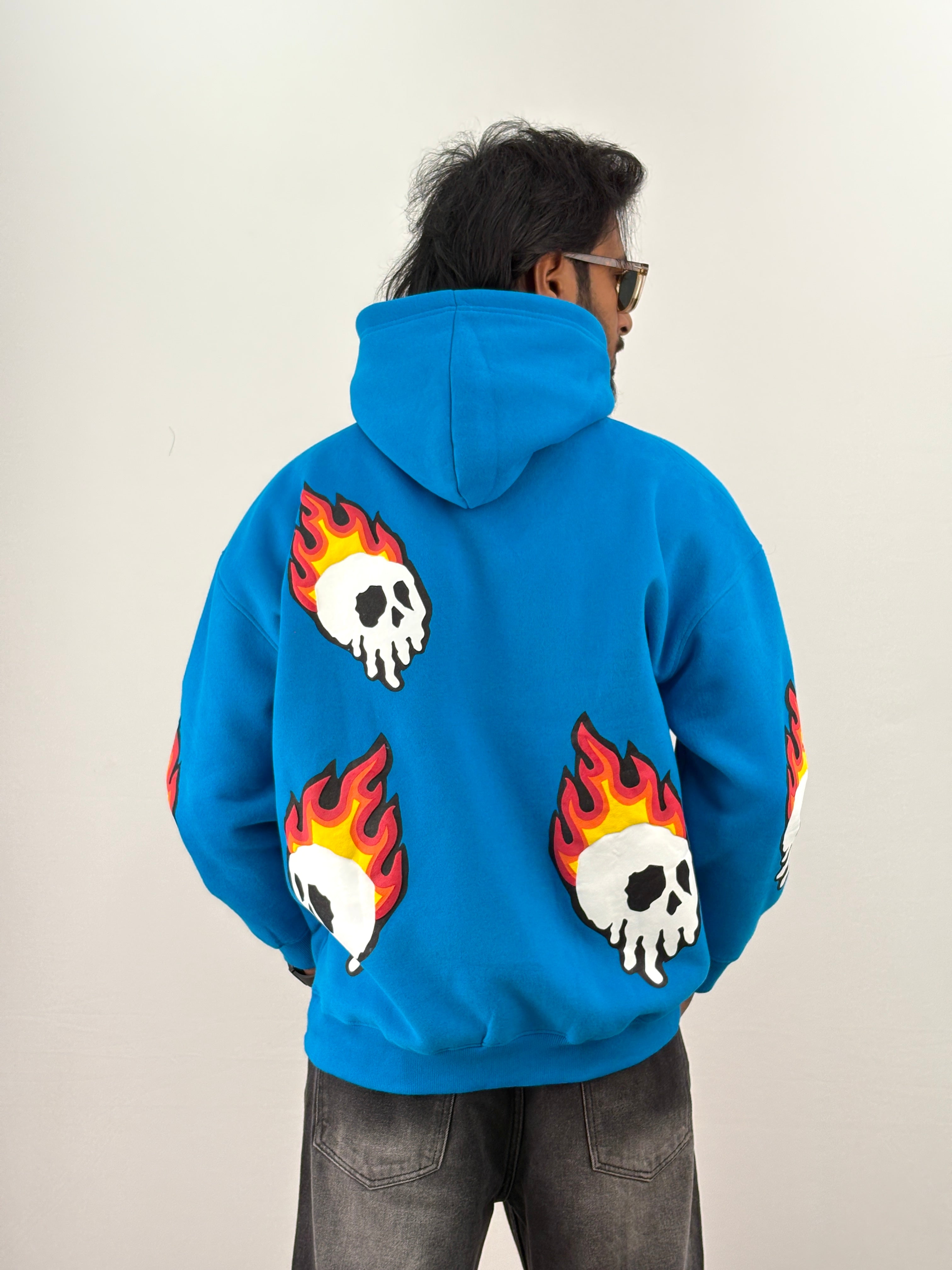 Blue Oversized Hoodie