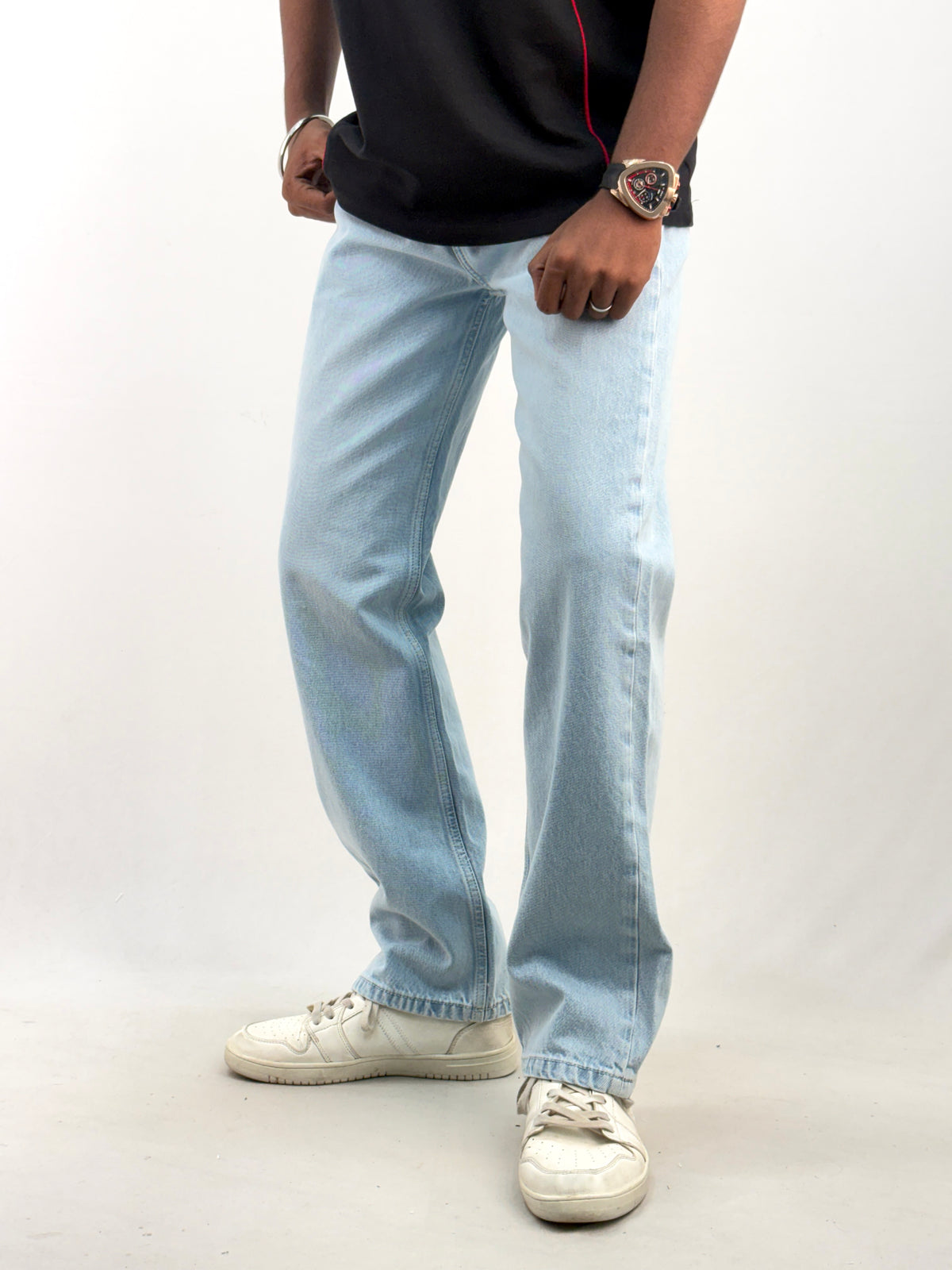 Blue Acid Wash Straight Fit Jean 8