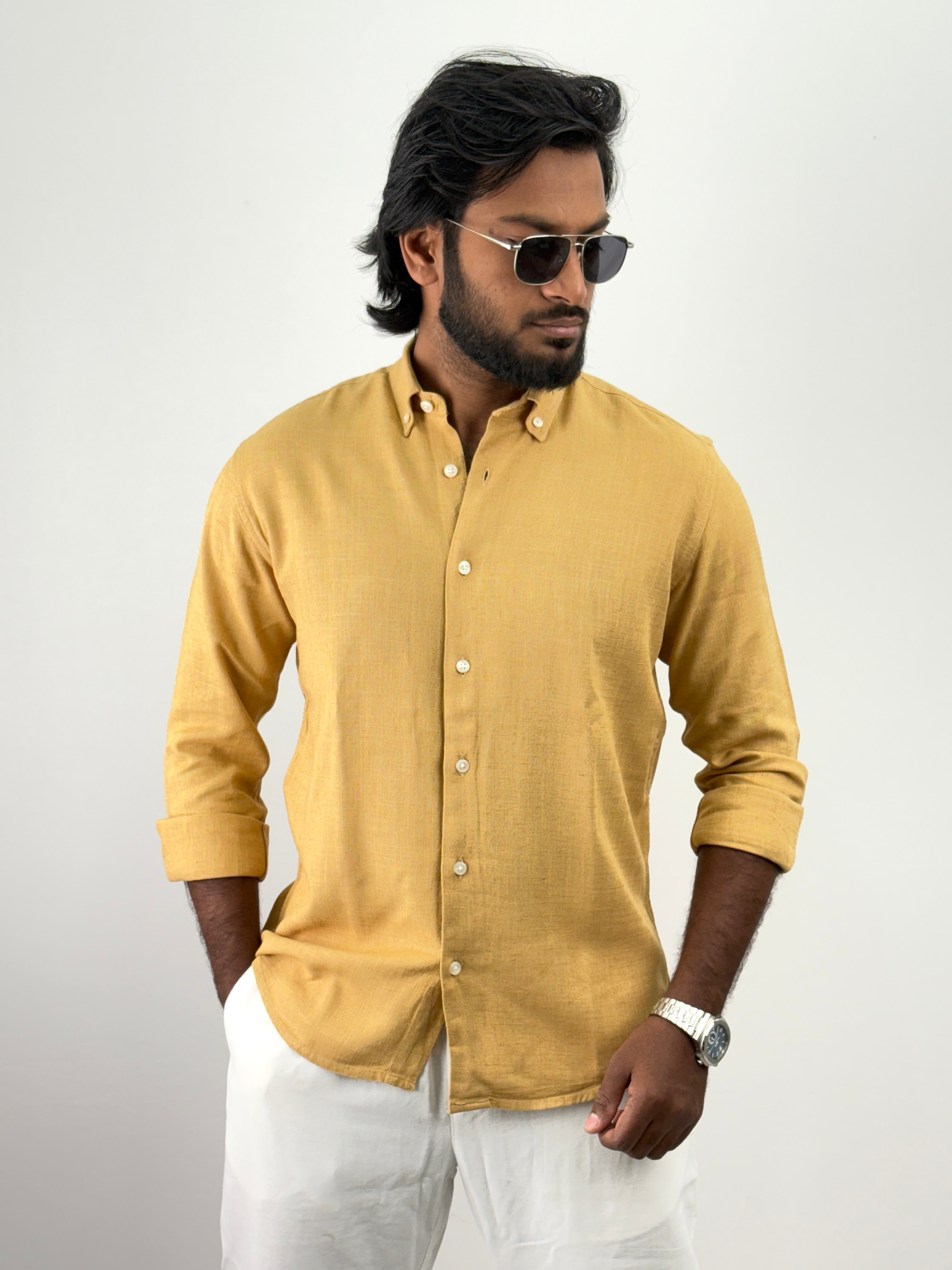 Yellow Linen Shirt