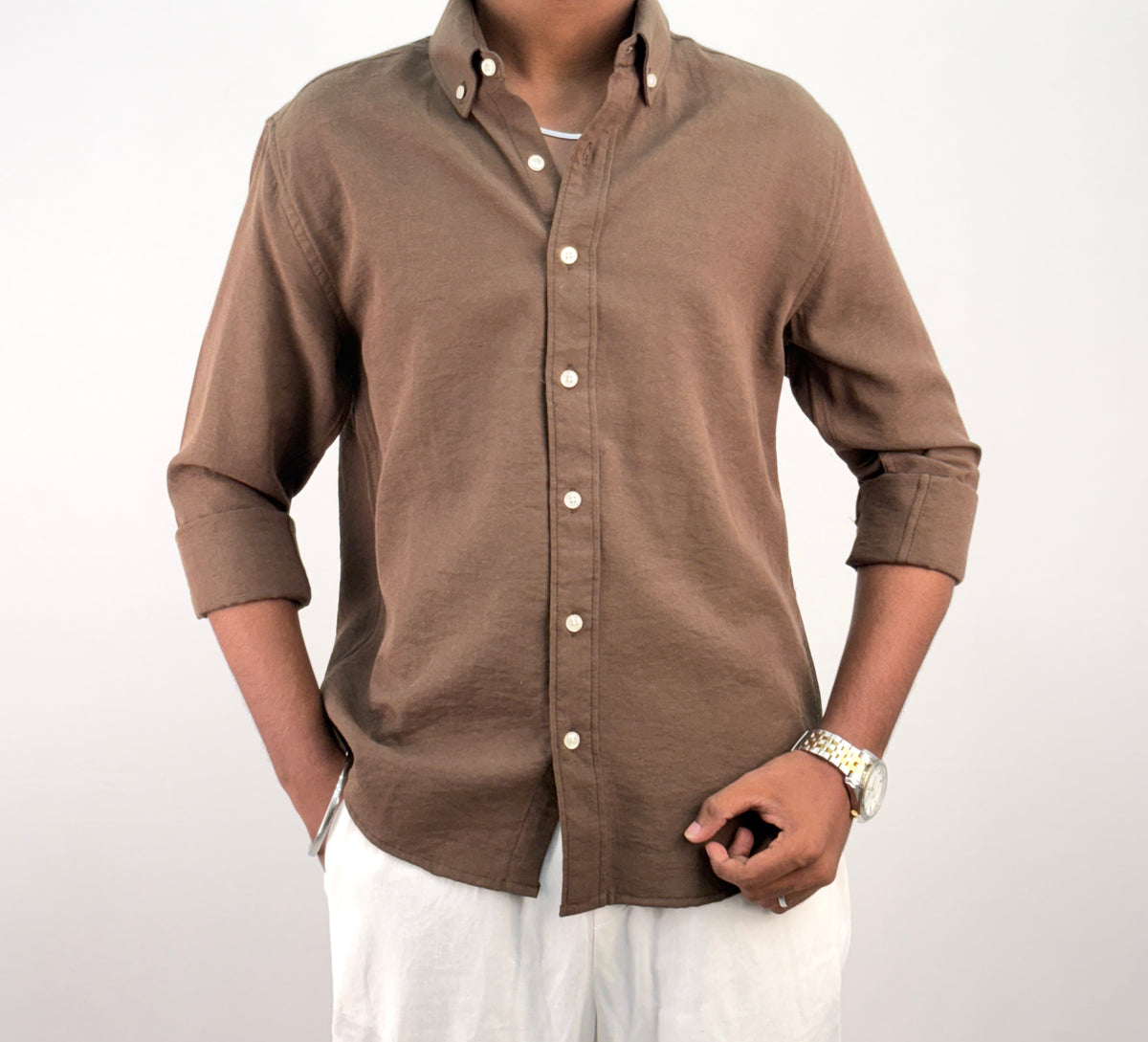 Brown IMP Linen Shirt