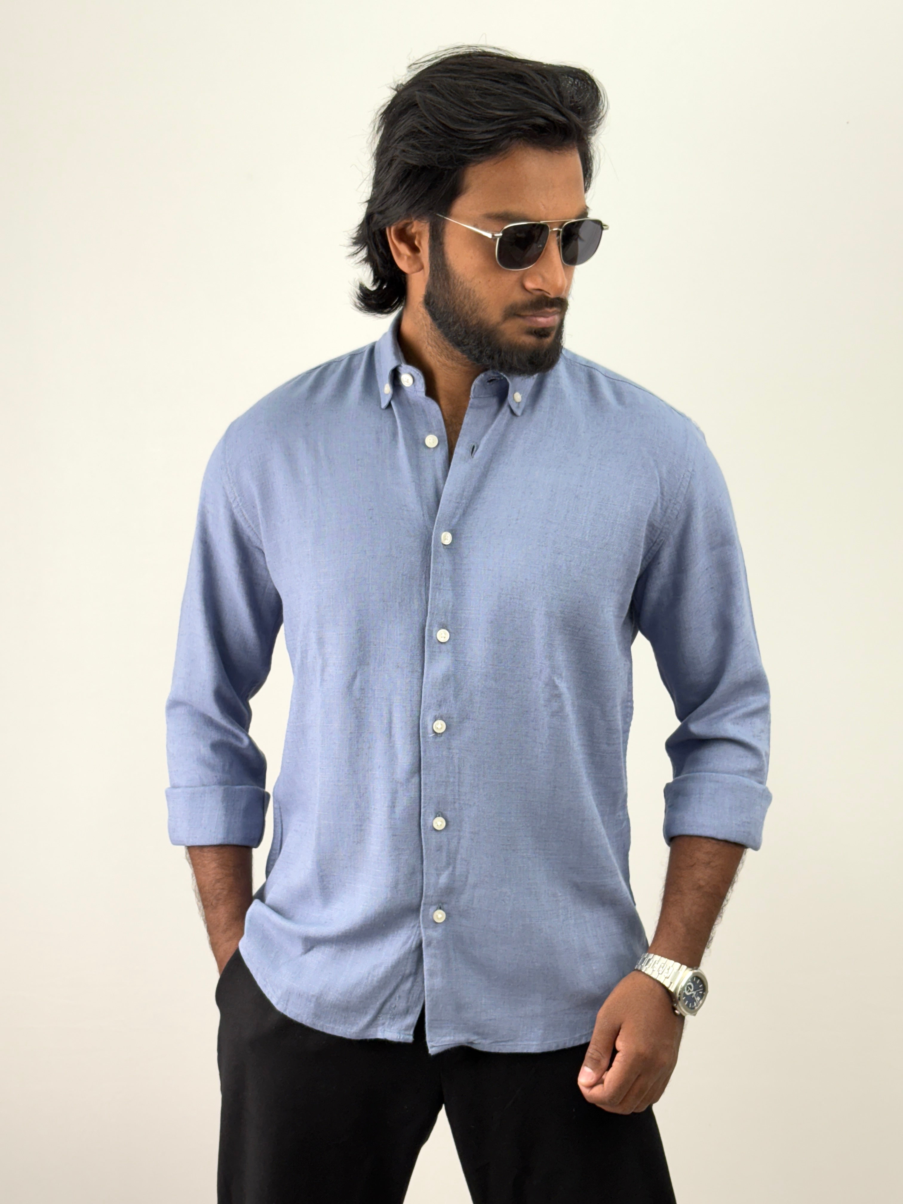 Blue Linen Shirt