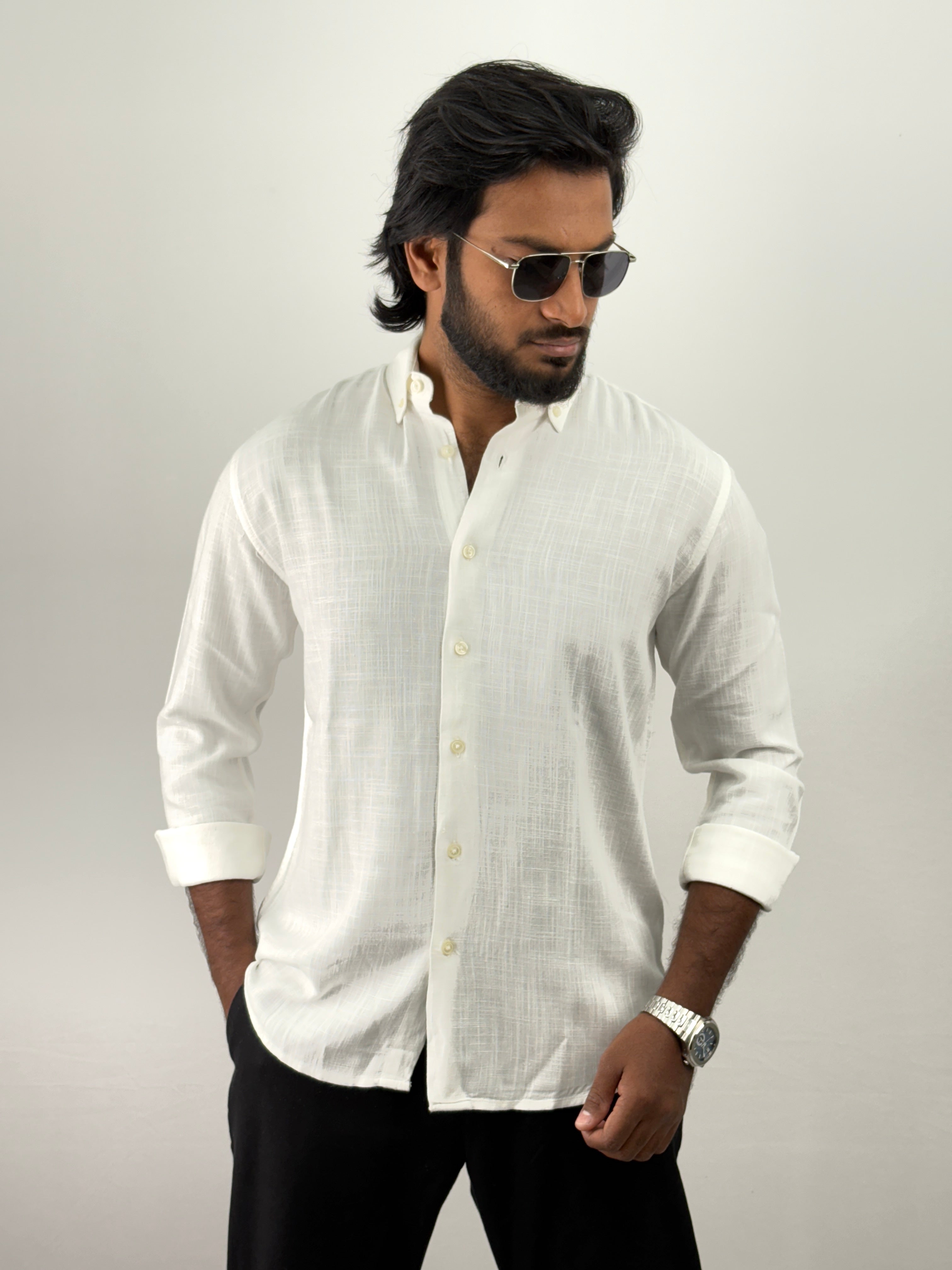 Off White Linen Shirt