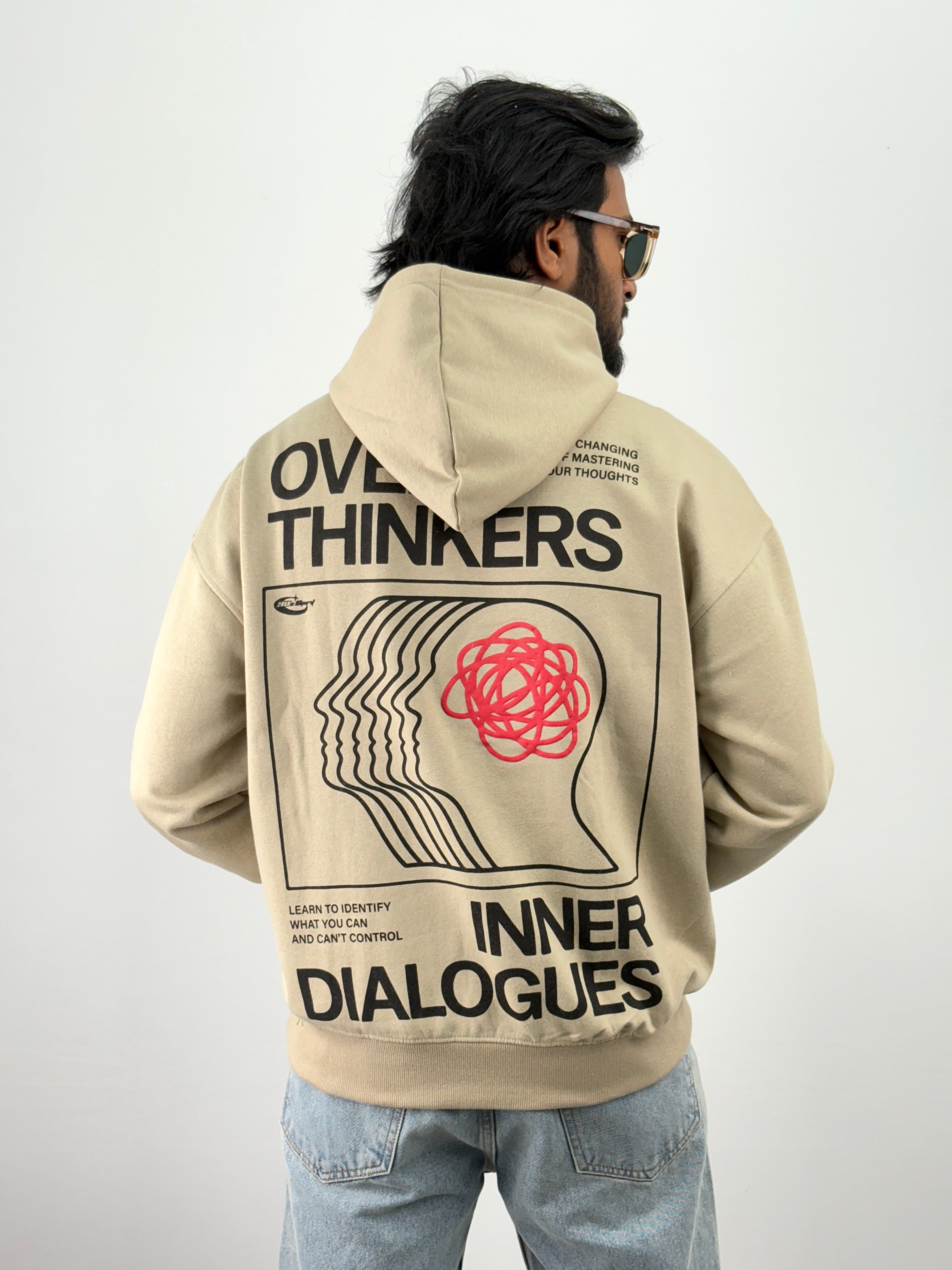 Beige Oversized Hoodie