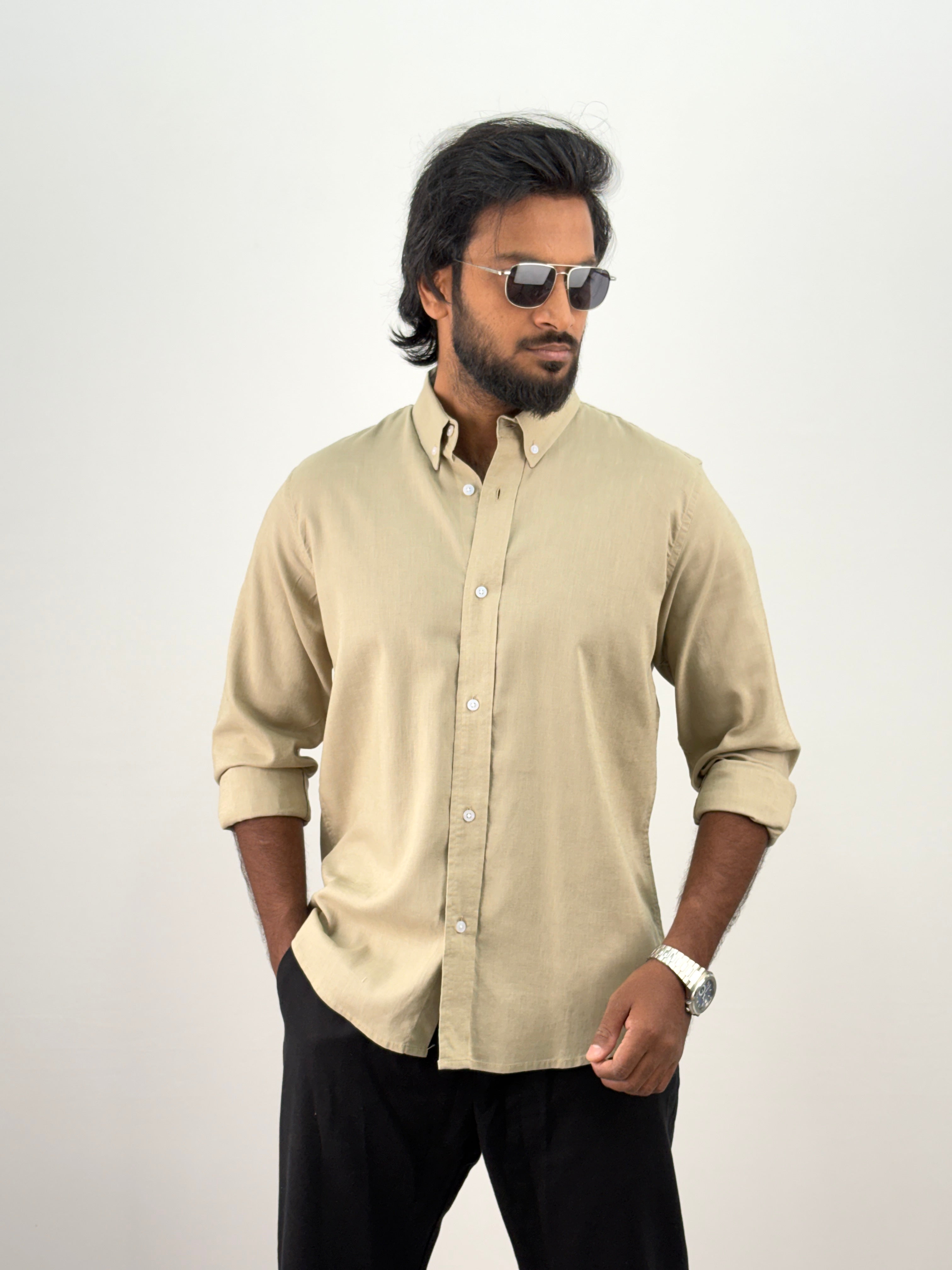 Beige Linen Shirt