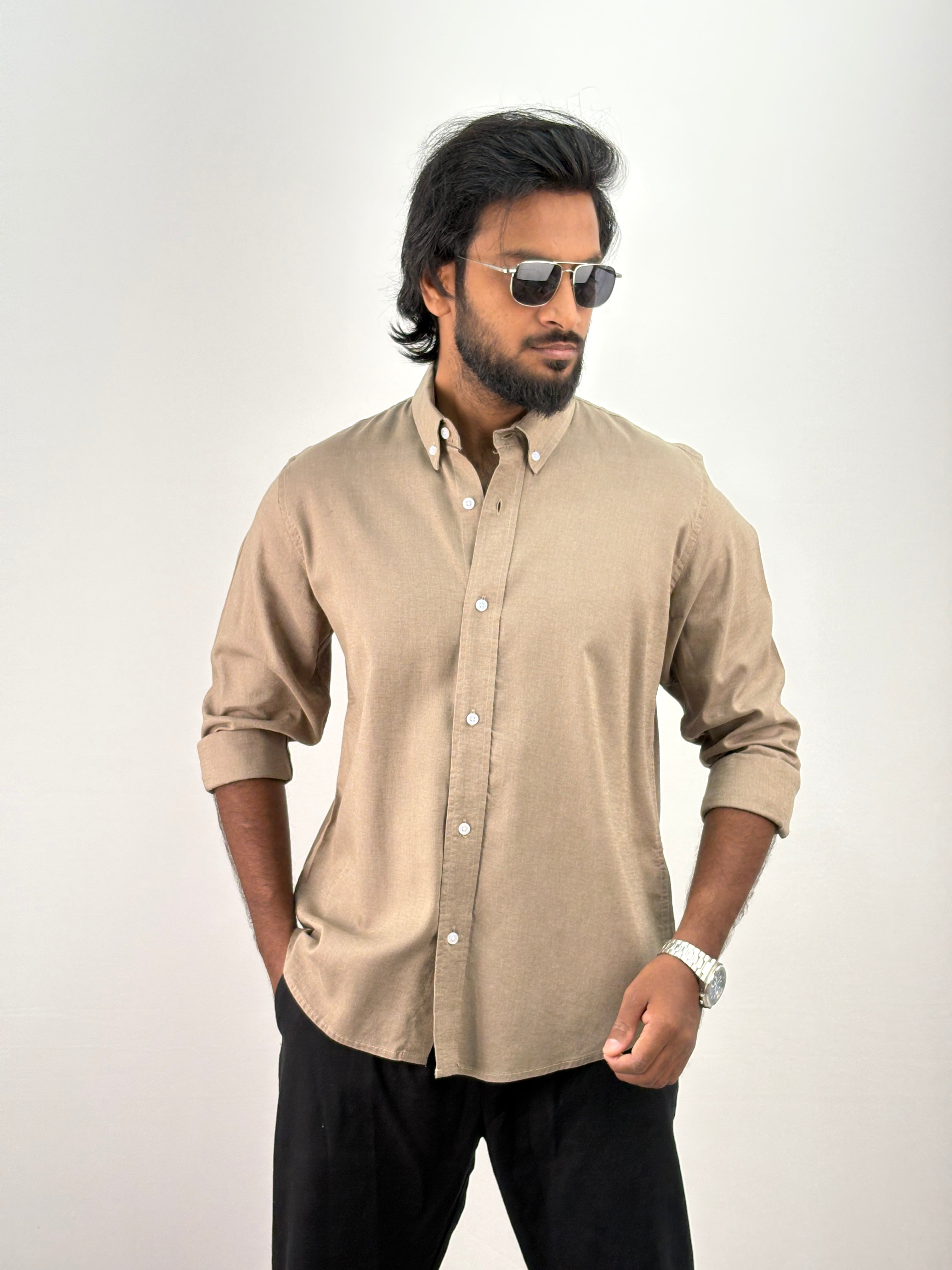 Khaki Linen Shirt