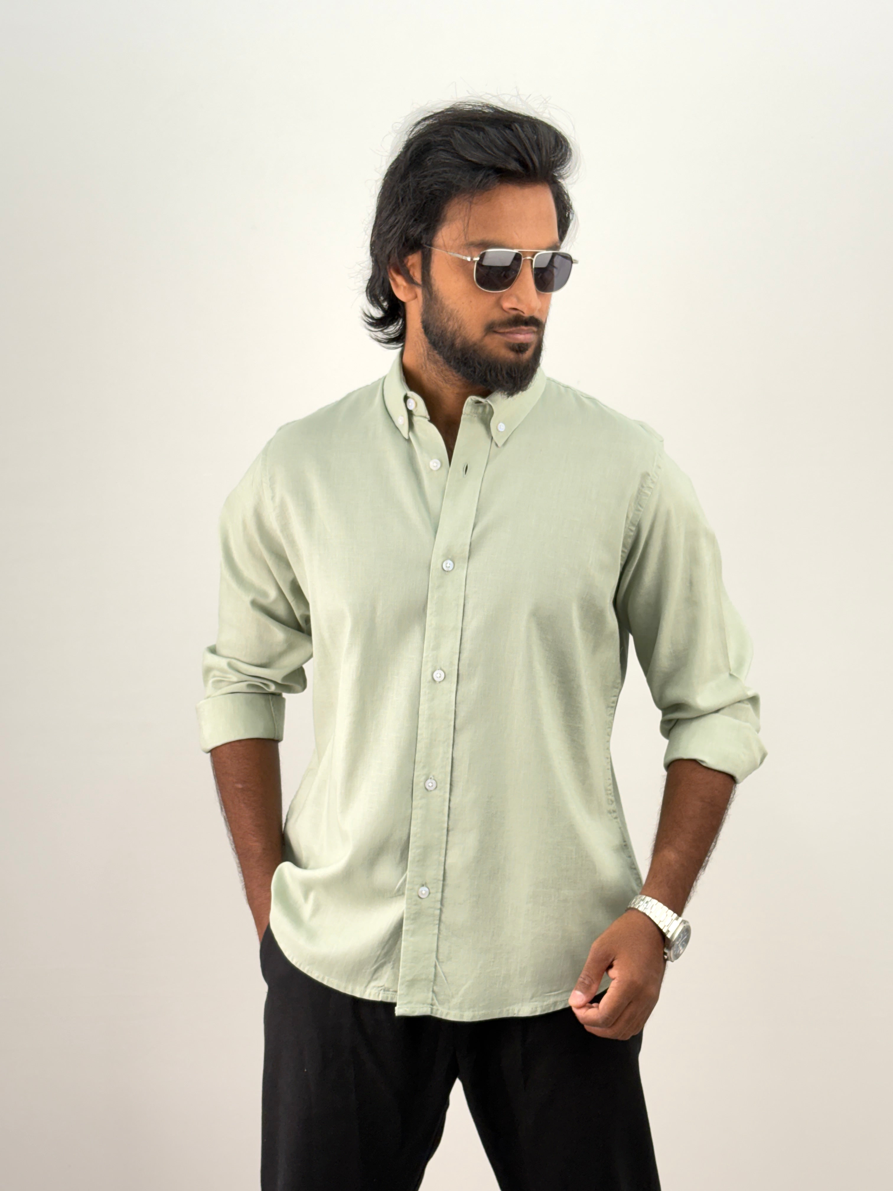 Light Green Linen Shirt
