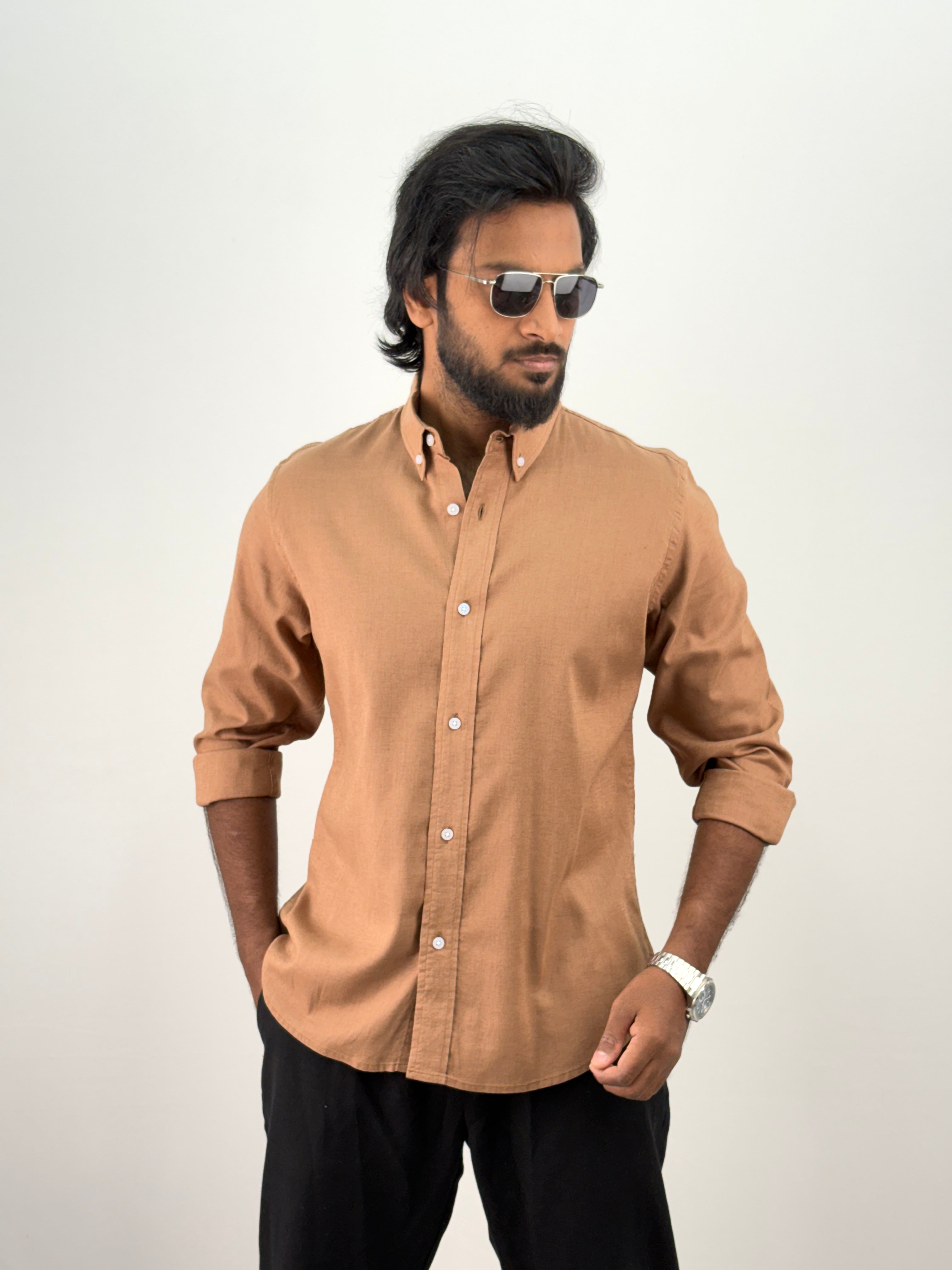 Light Brown Linen Shirt