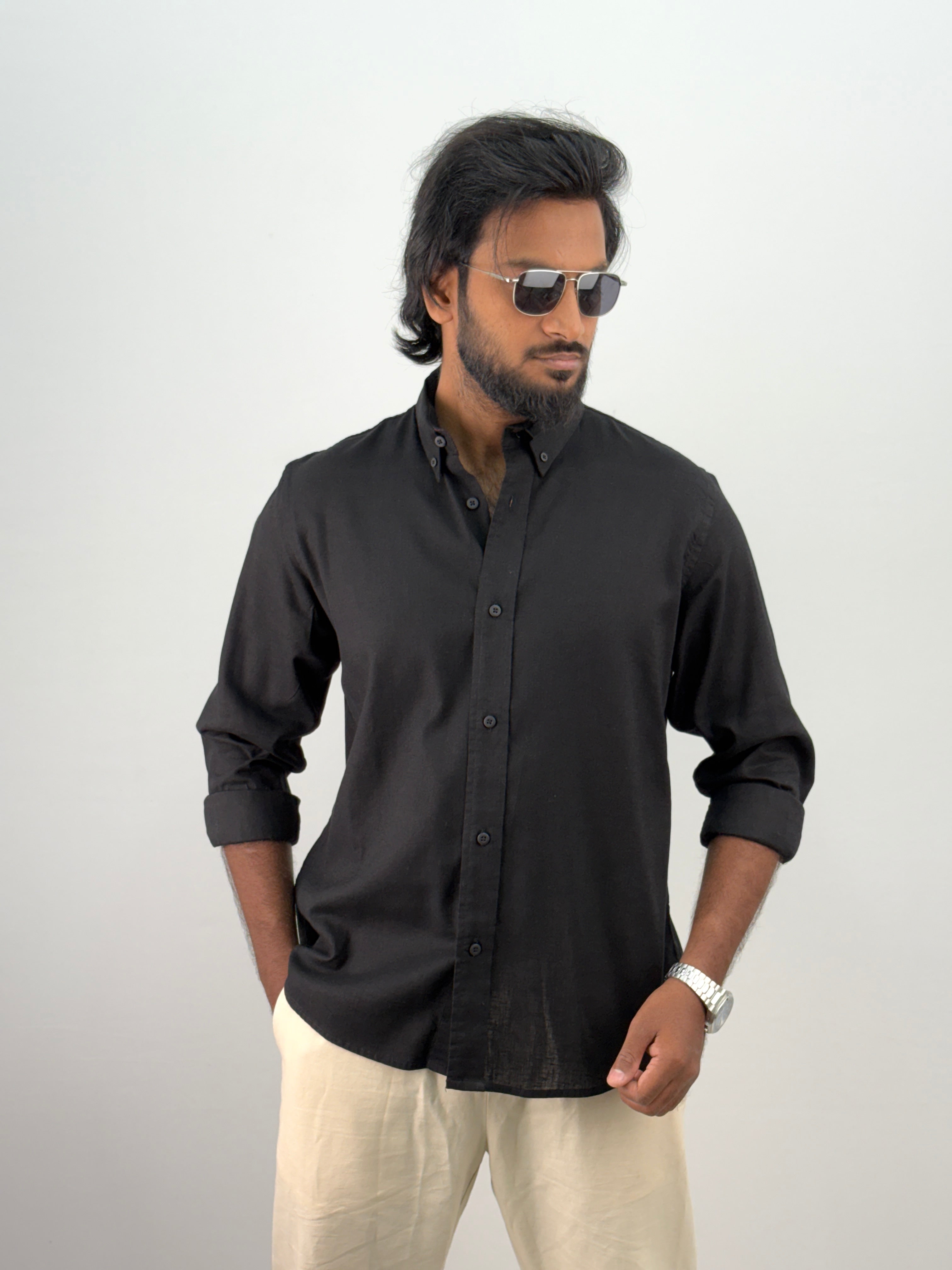 Black Linen Shirt