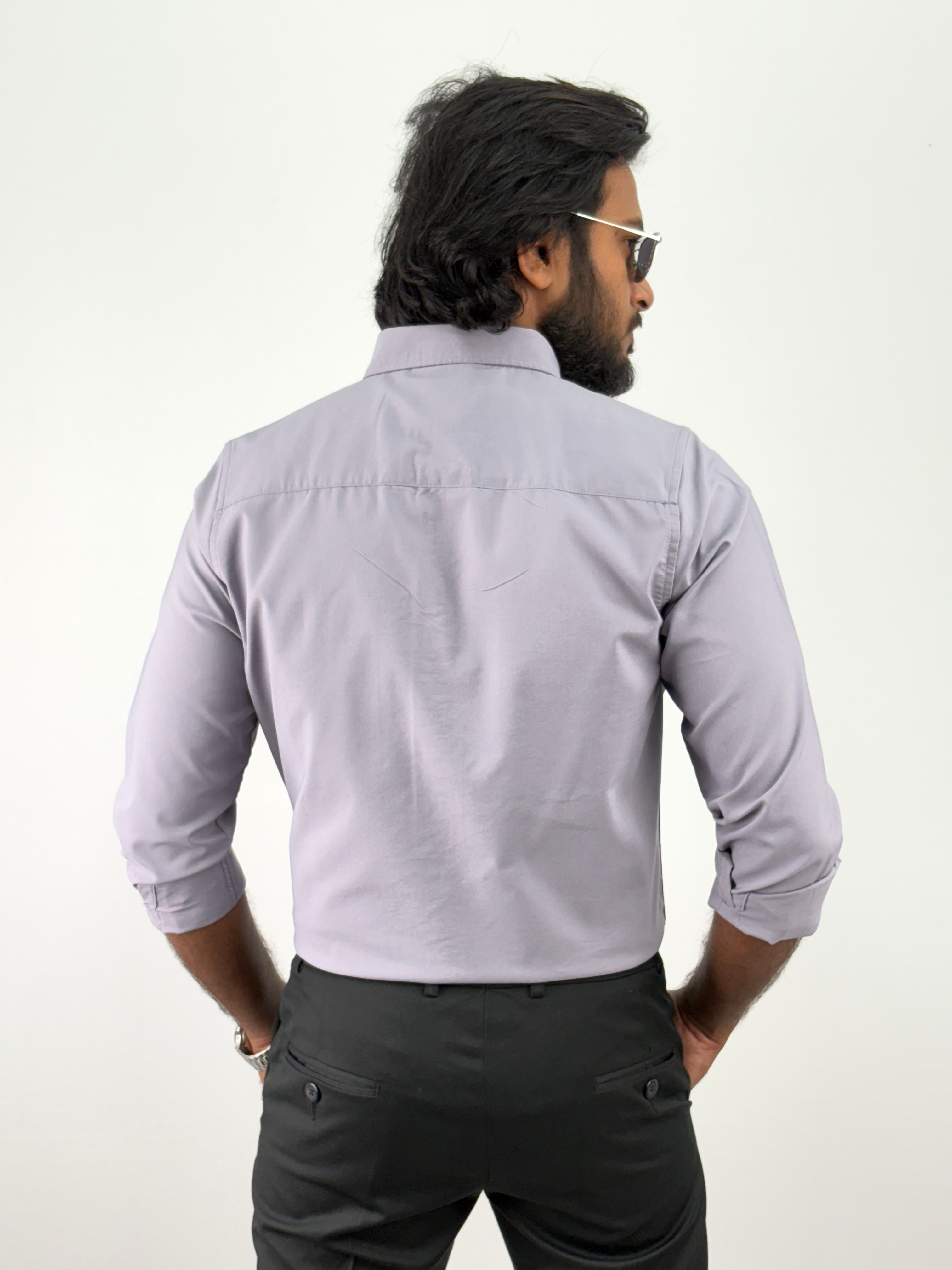 Light Lavender Plain Oxford Shirt