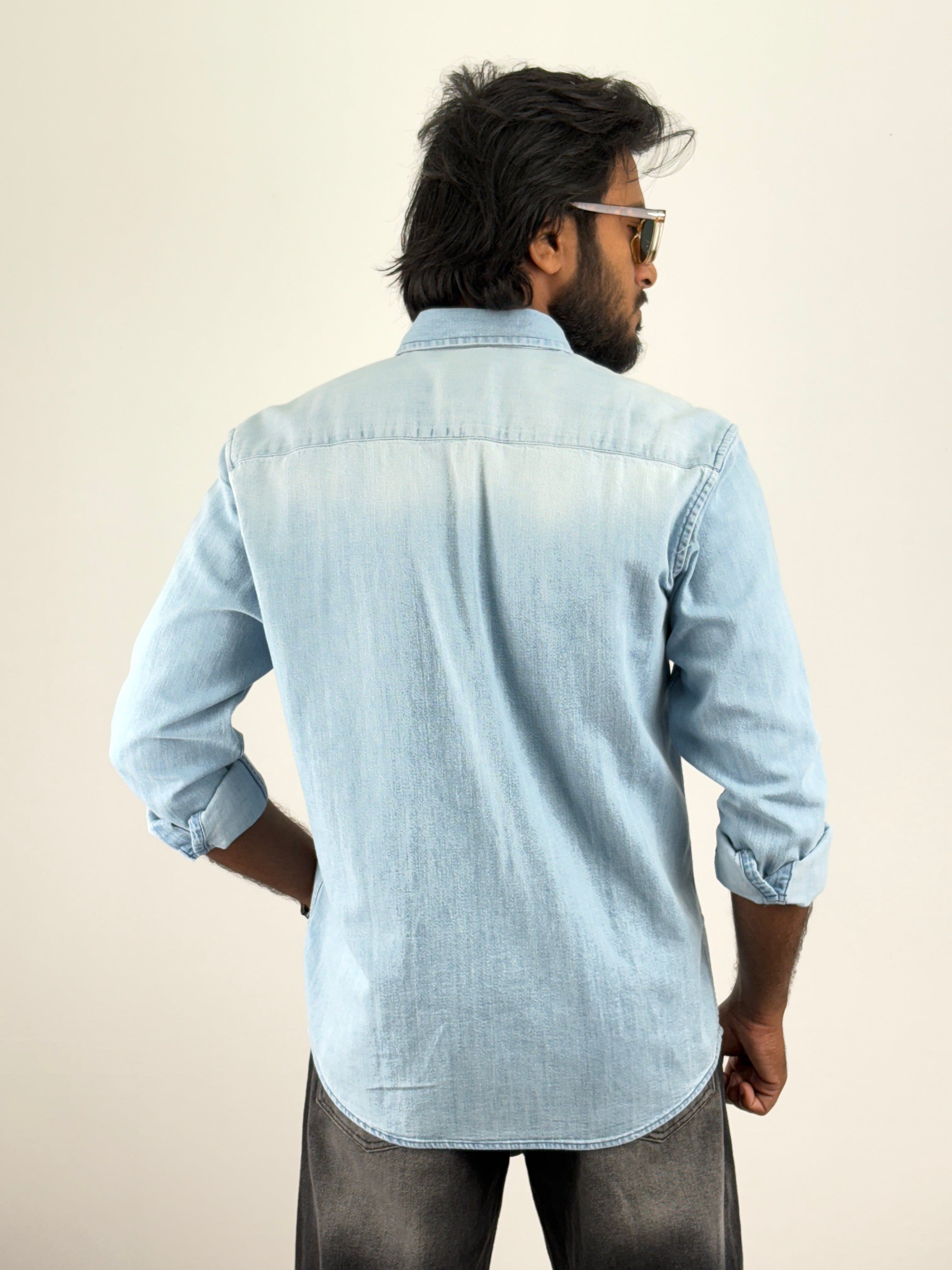 Ice Blue Denim Shirt