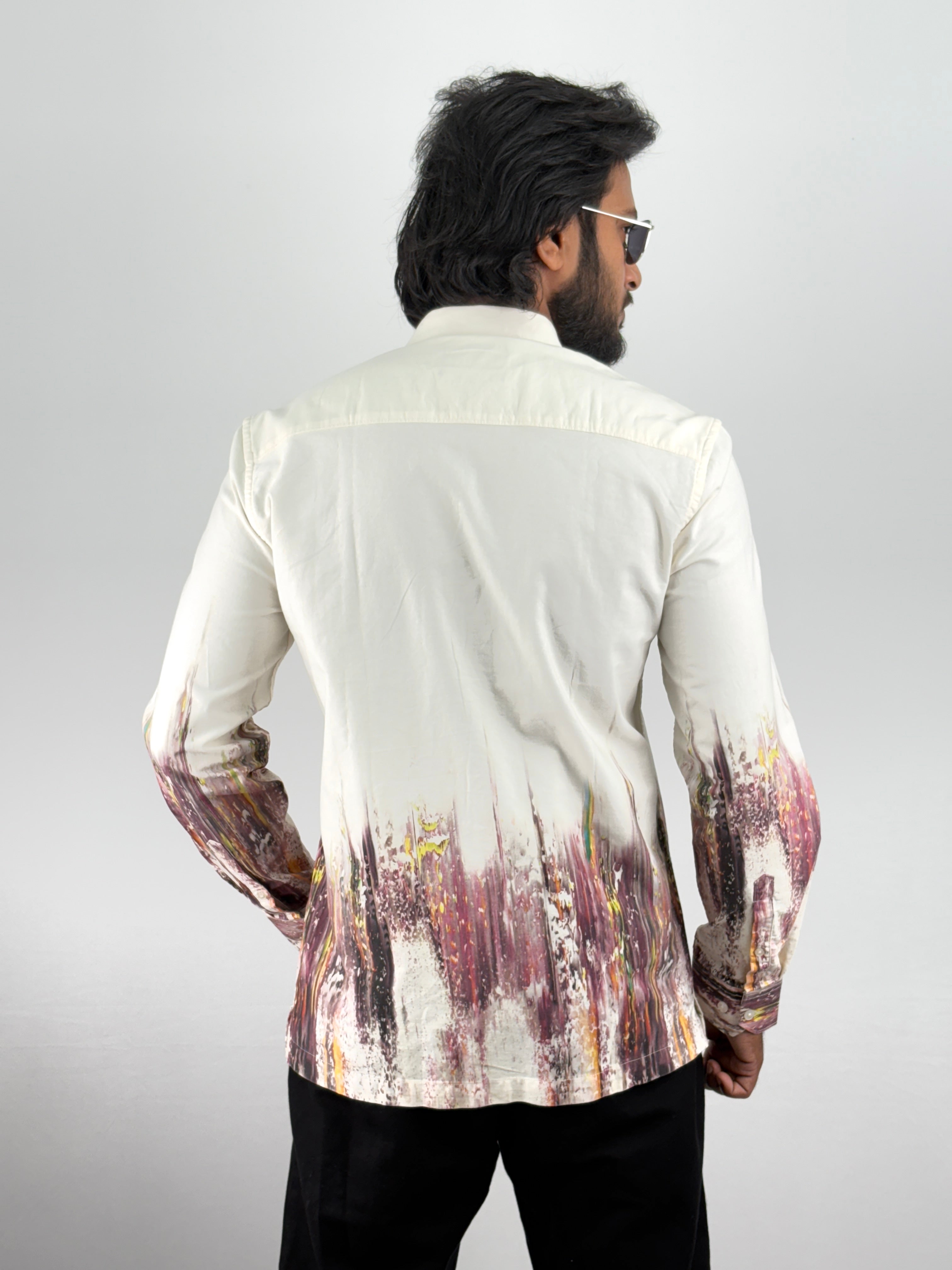 Beige Digital Printed Shirt 1