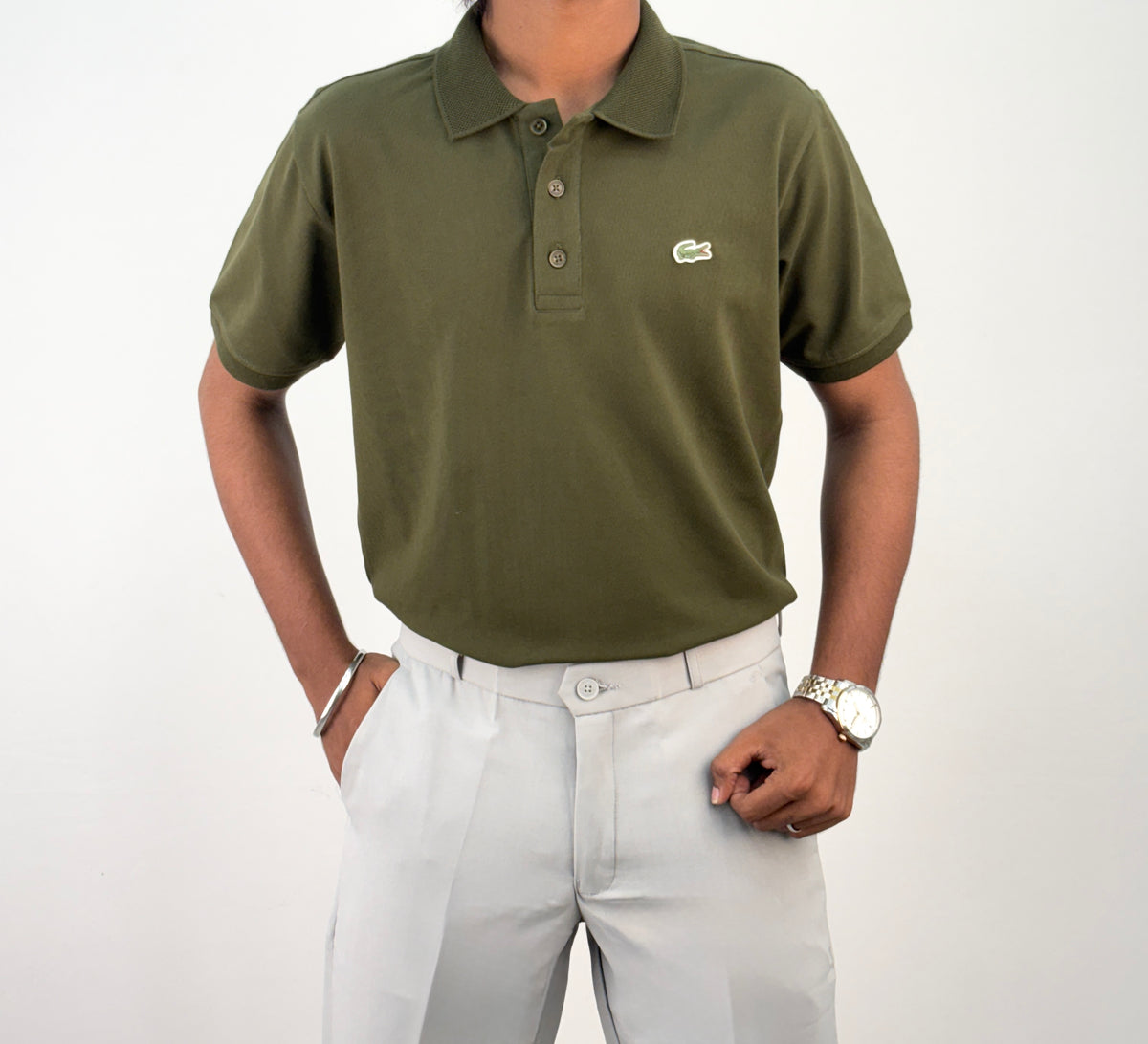 Green Half Sleeve Polo T-shirt