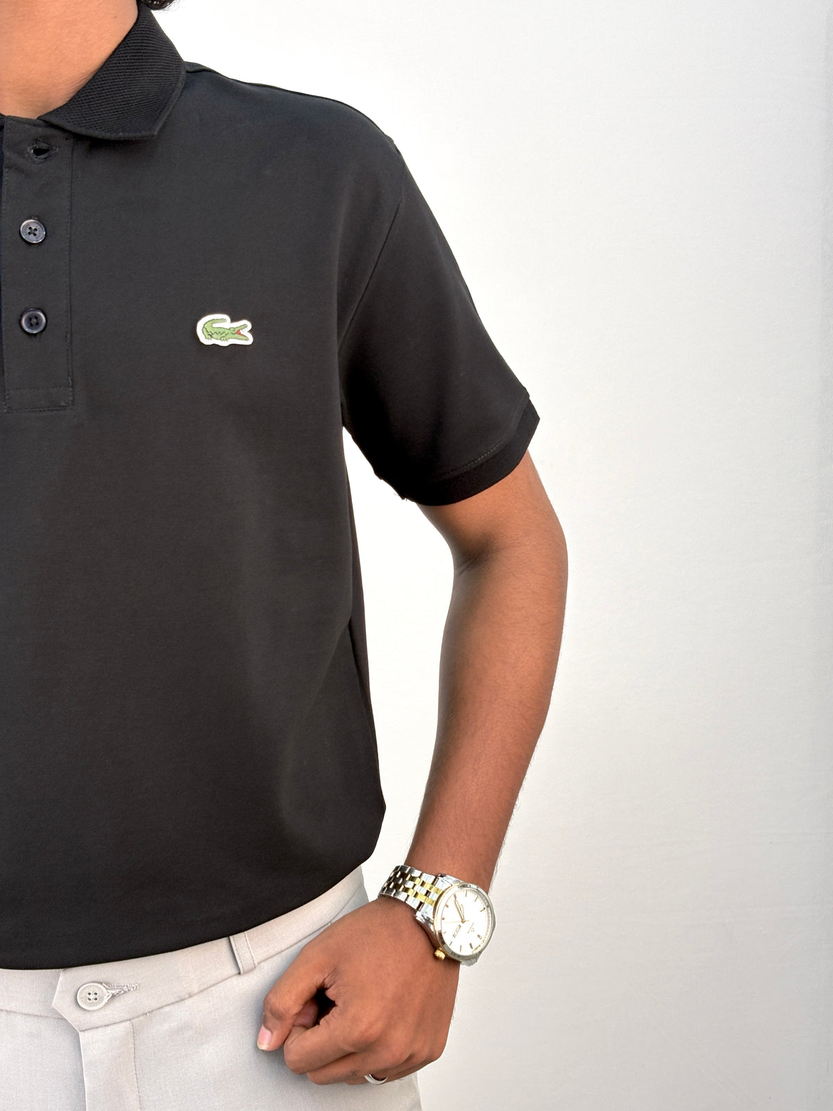 Black Half Sleeve Polo T-shirt