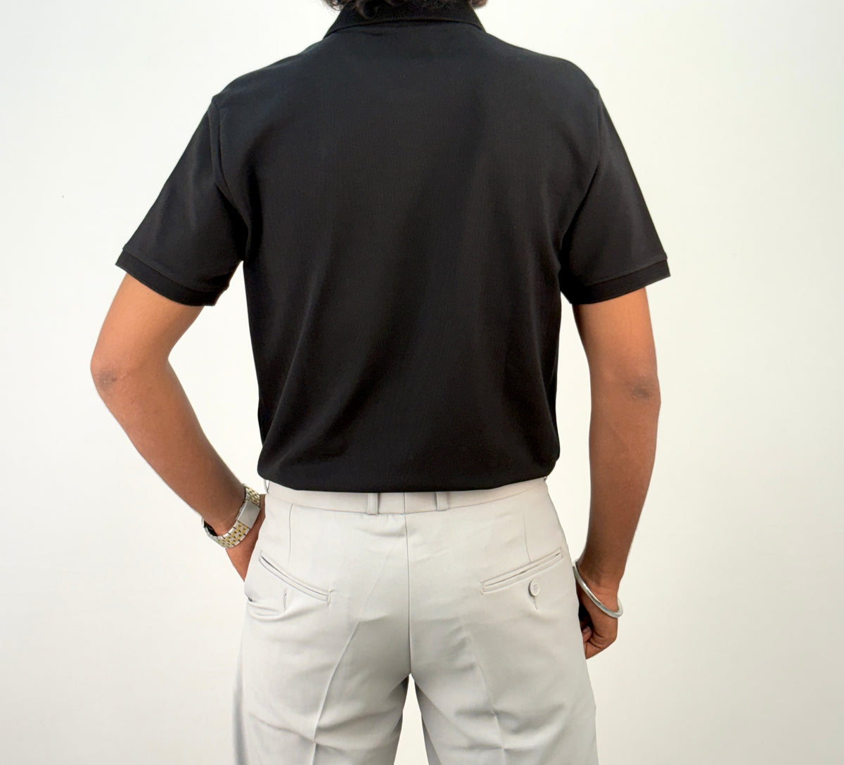 Black Half Sleeve Polo T-shirt