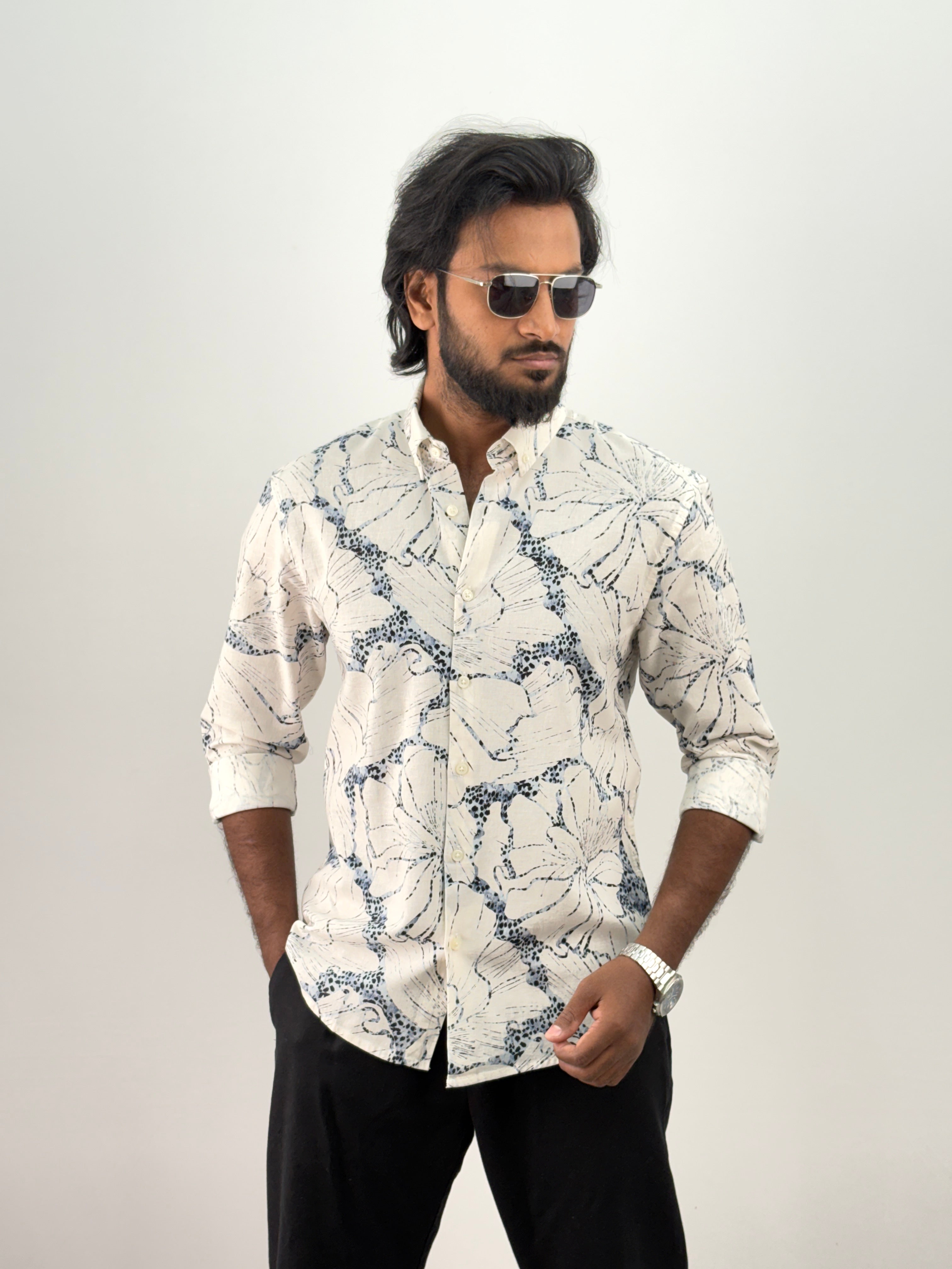 Blue Printed Shirt