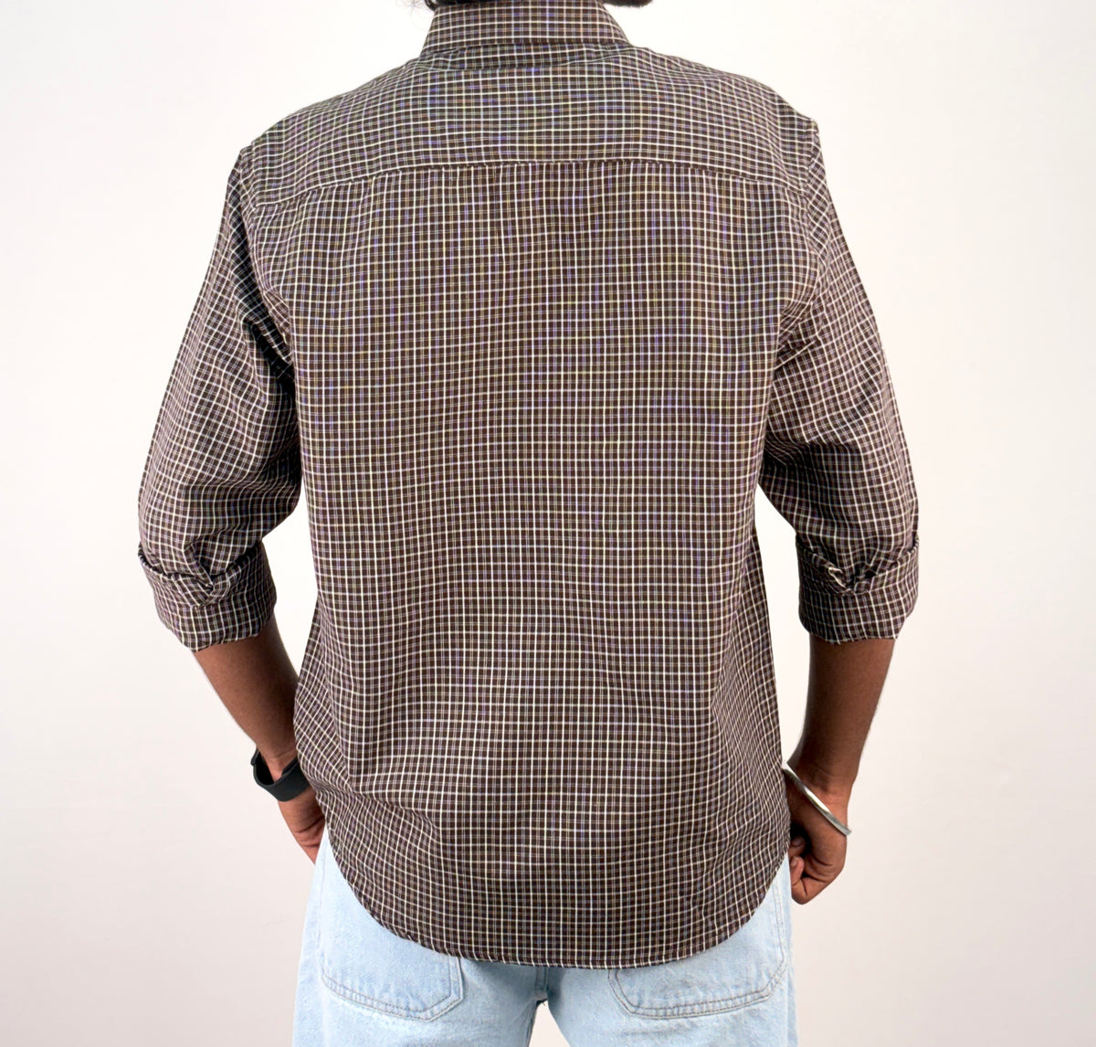 Brown Vintage Checked Shirt