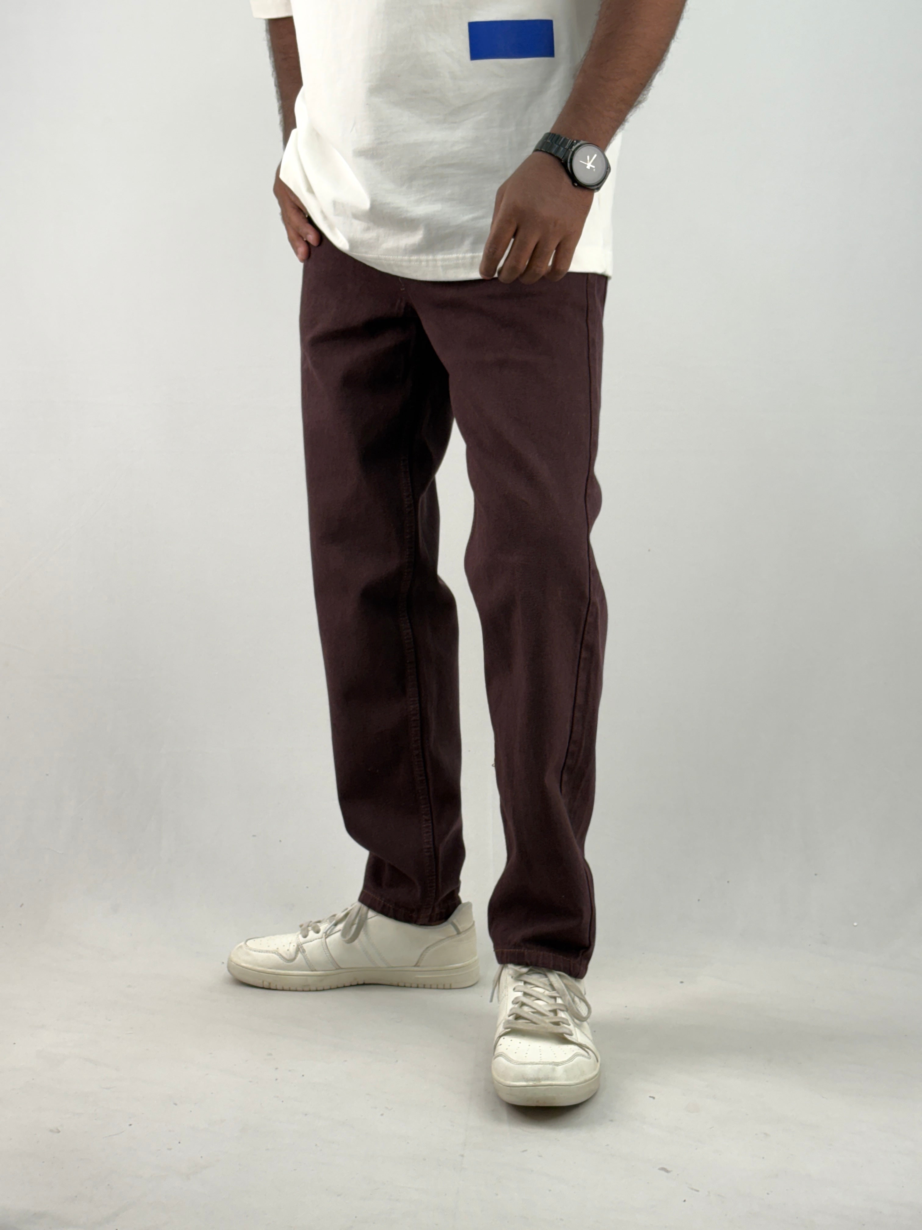 Brown Semi Baggy Jean