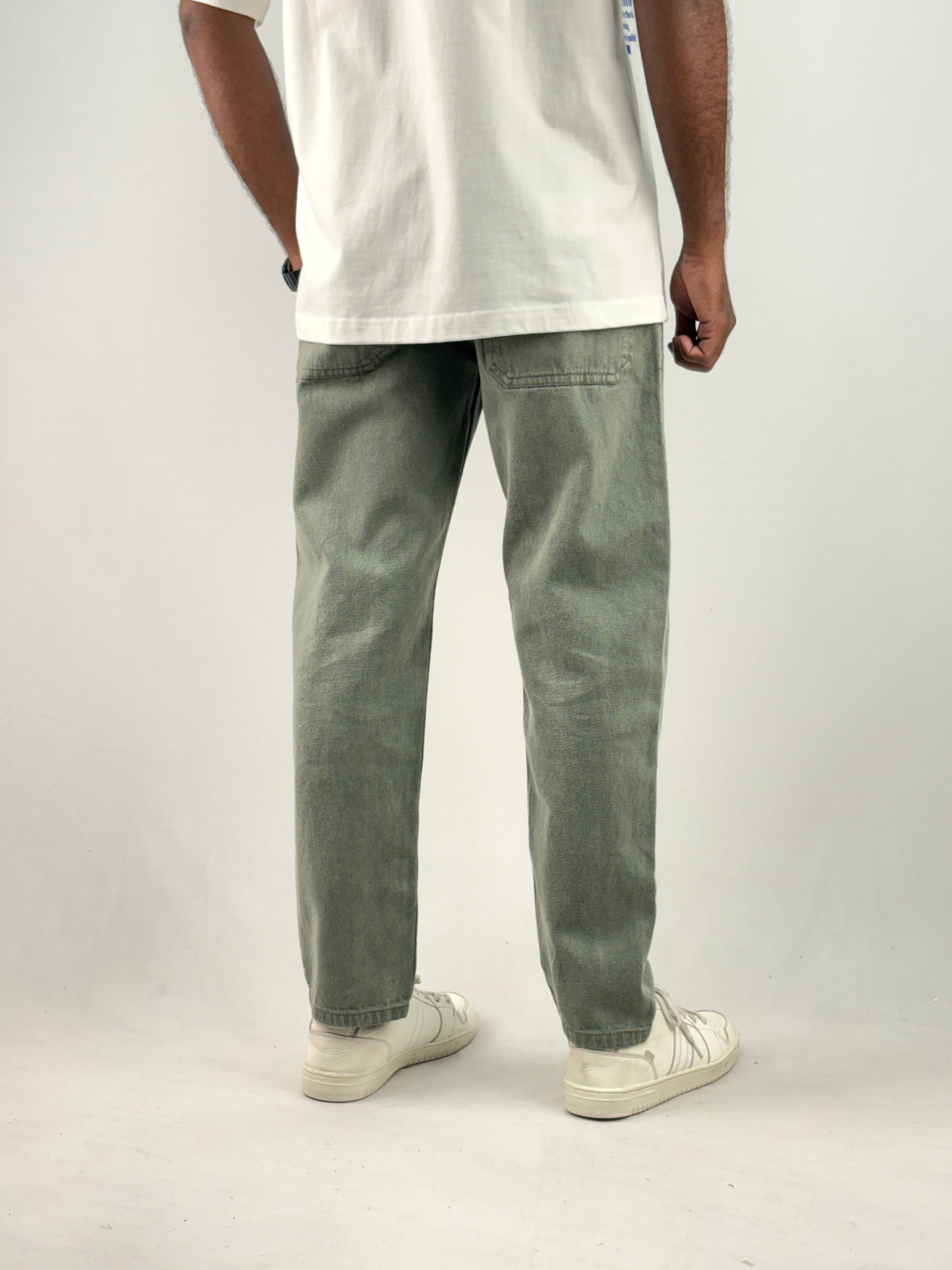 Olive Semi Baggy Jean