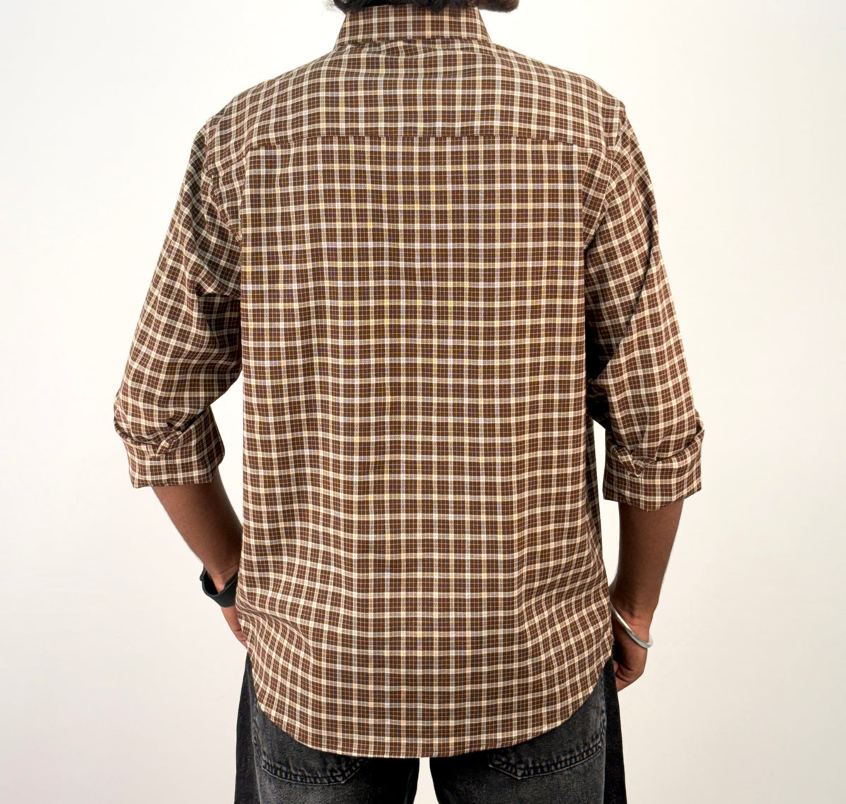 Coffee Vintage Checked Shirt