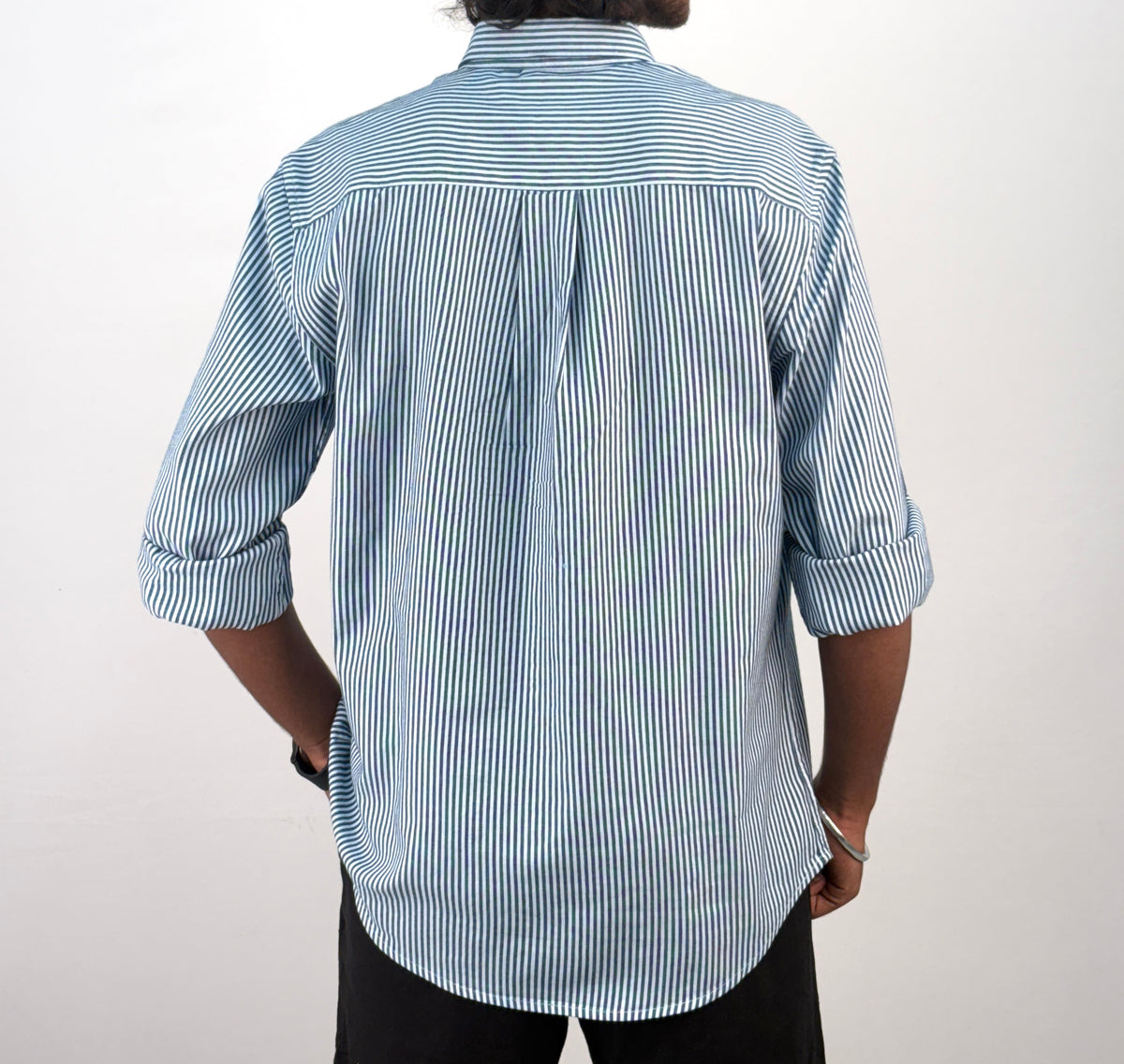 White Blue  Stripe Shirt 1