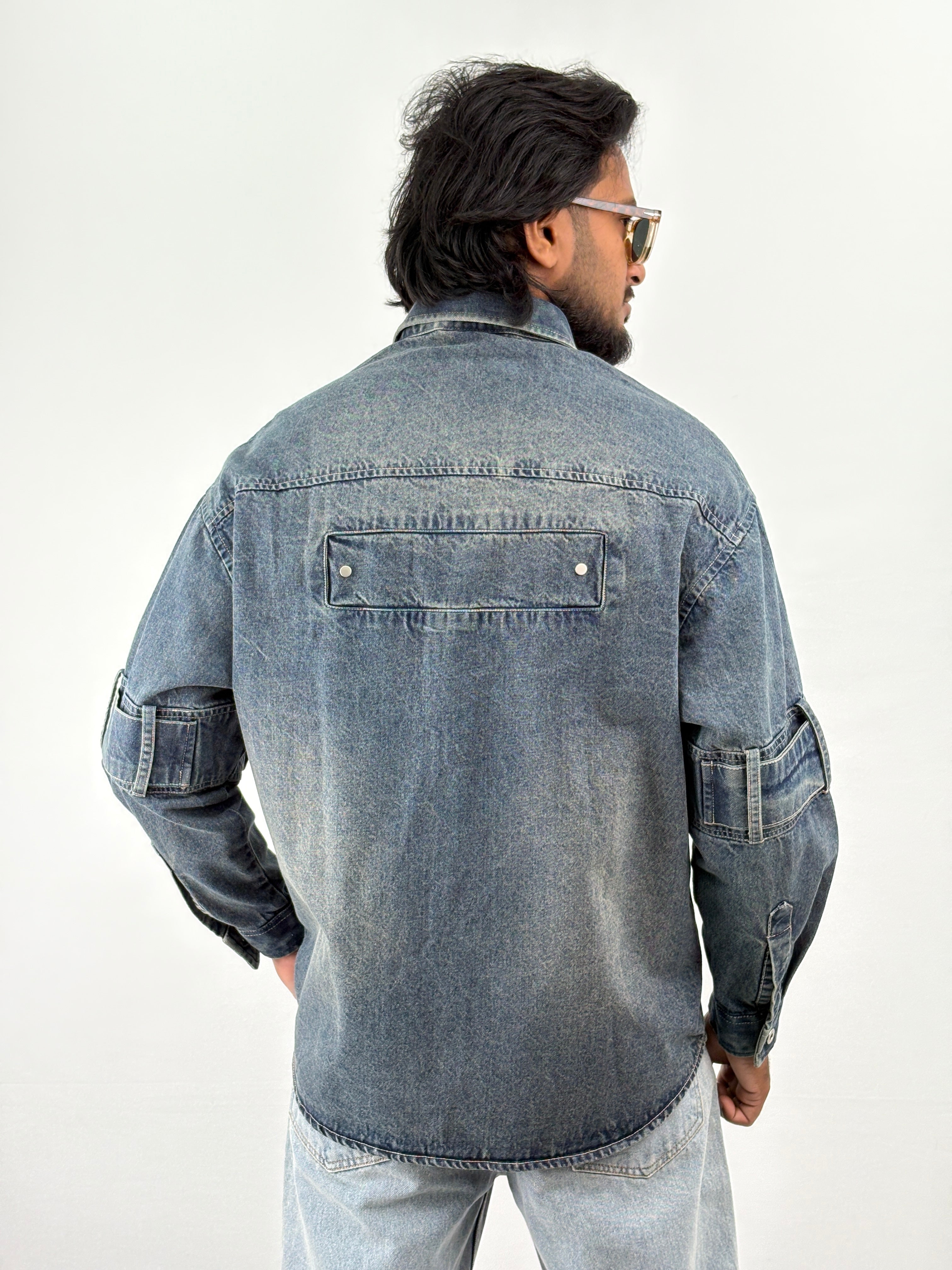 Denim Blue Streetwear Denim Shirt