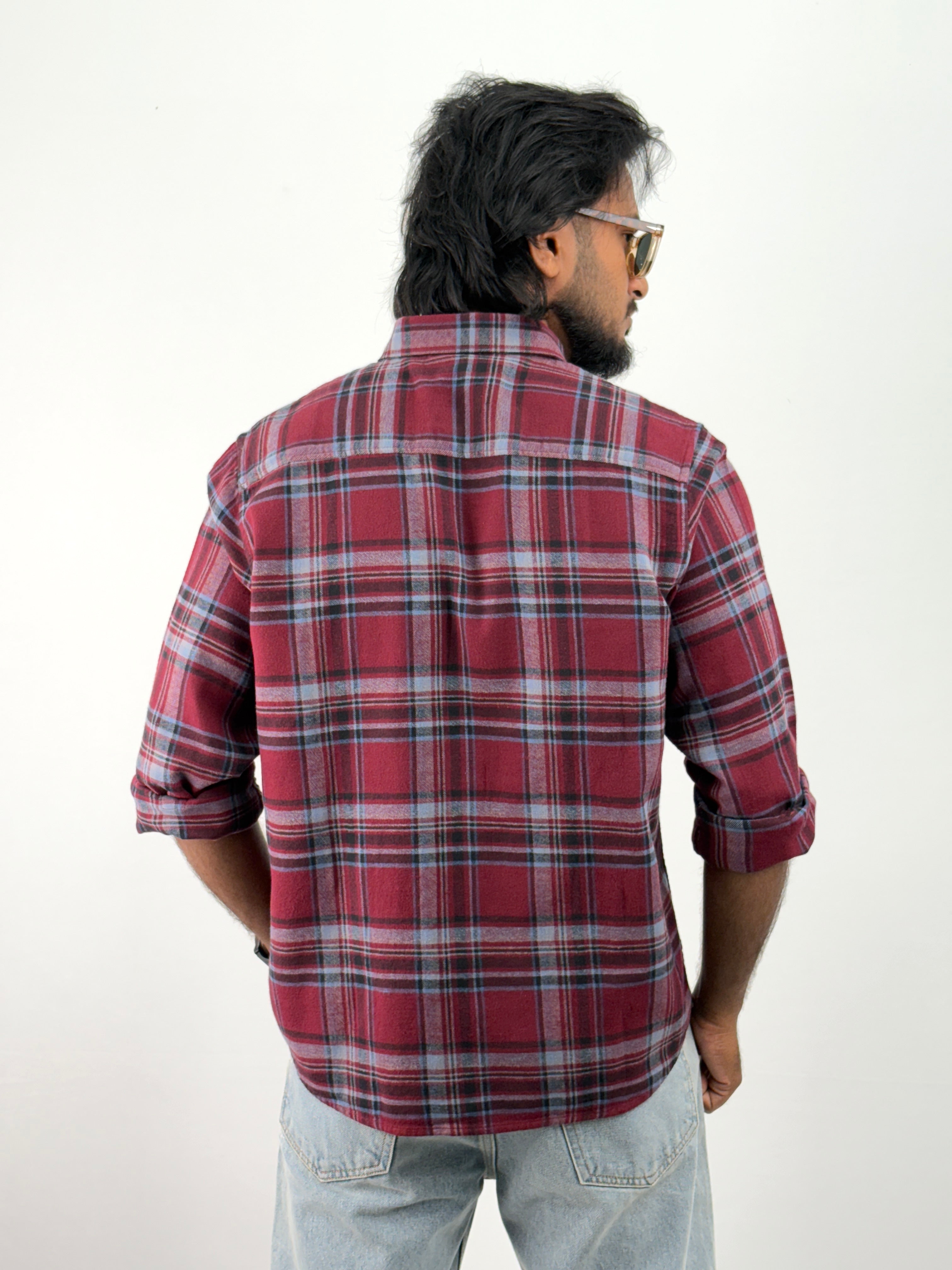 Maroon Flannel Shirt