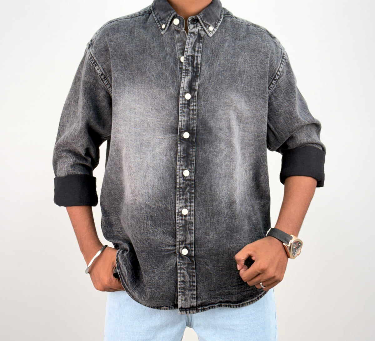 Grey Denim Shirt