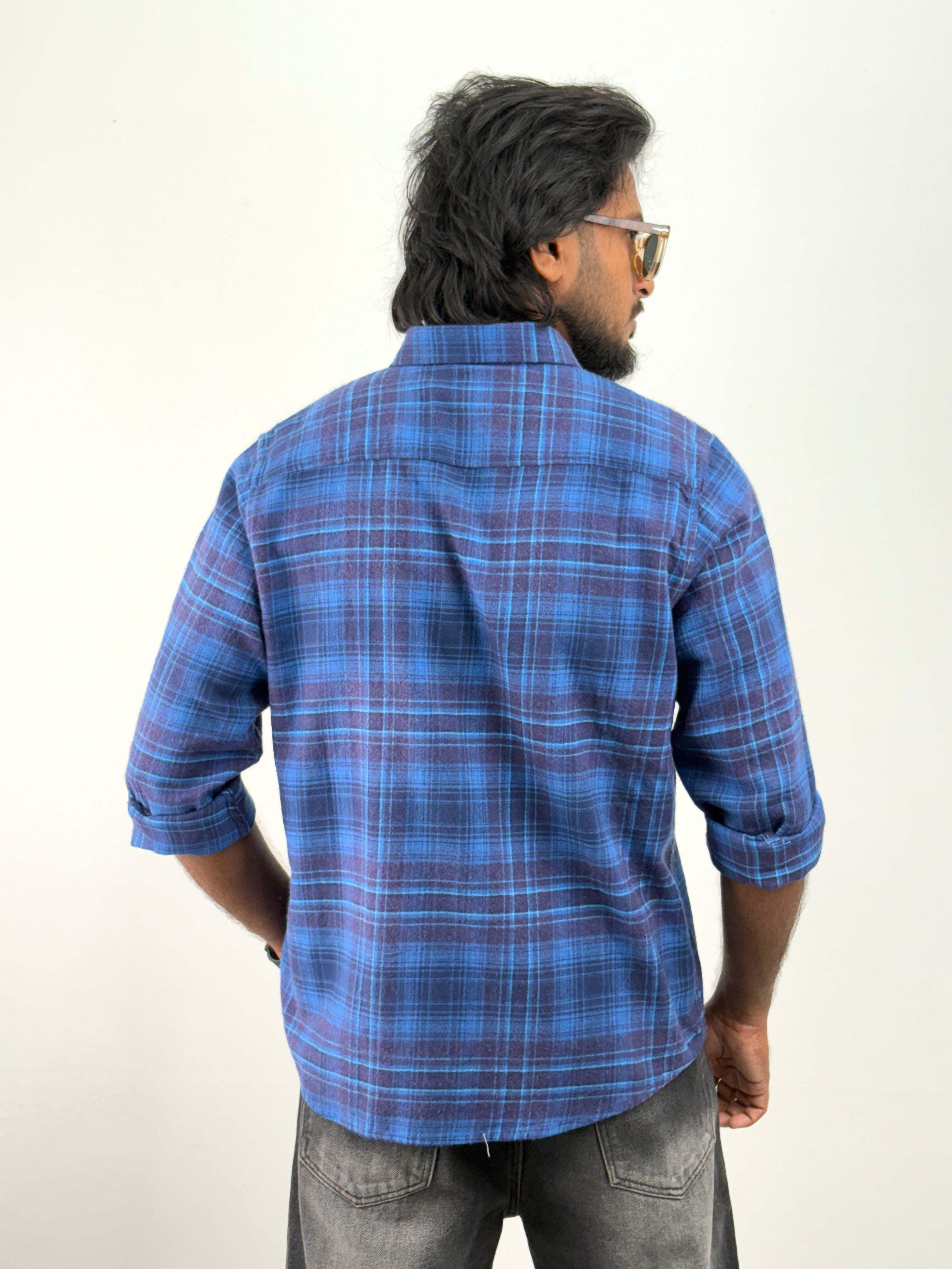 Royal Blue Flannel Shirt