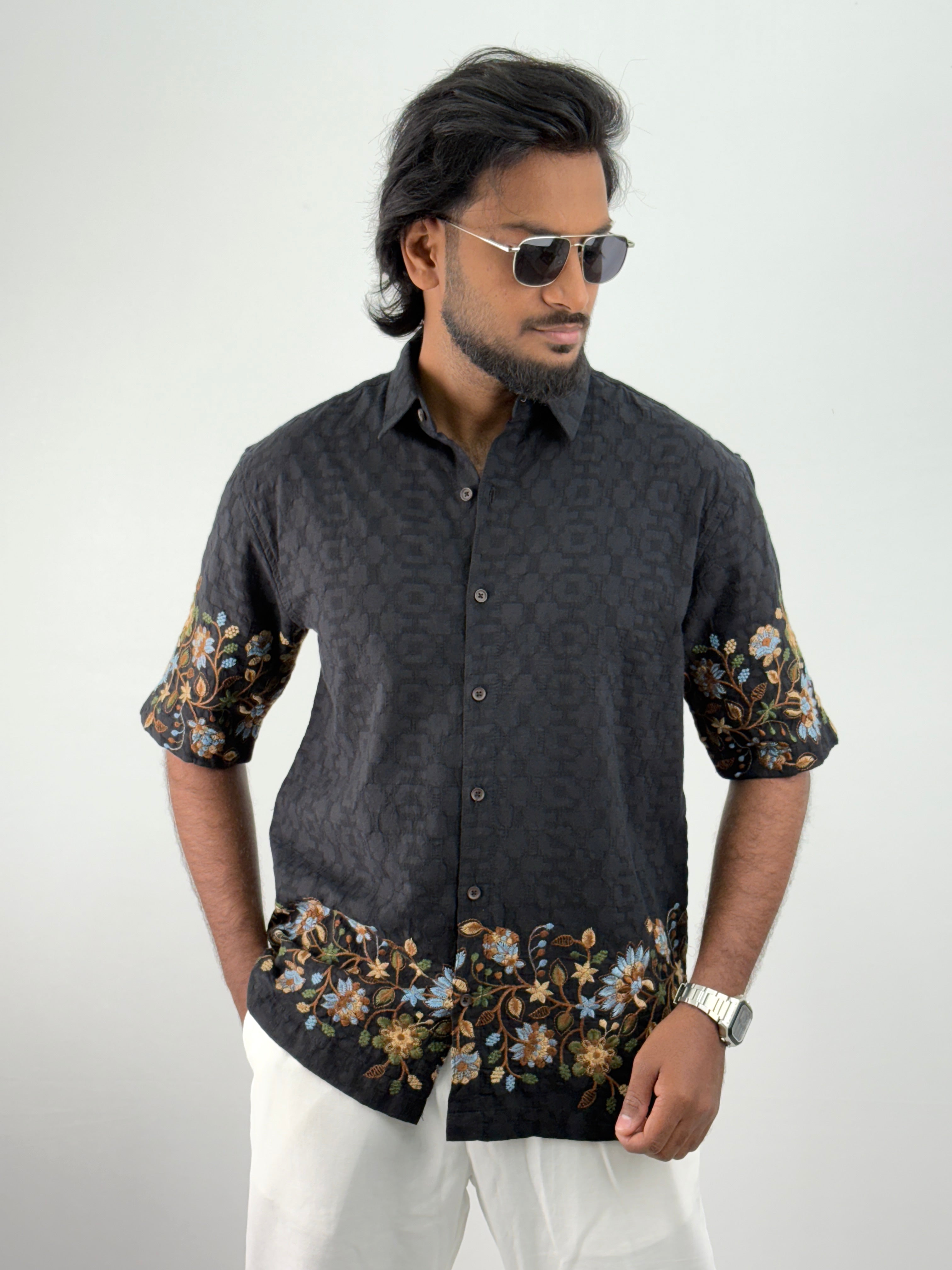 Black Embroidery Shirt