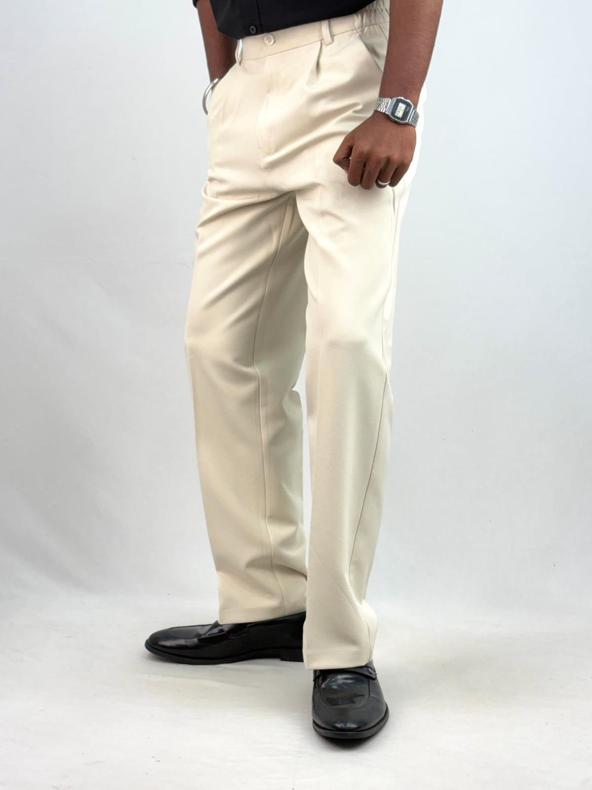 Beige Korean Baggy Pant