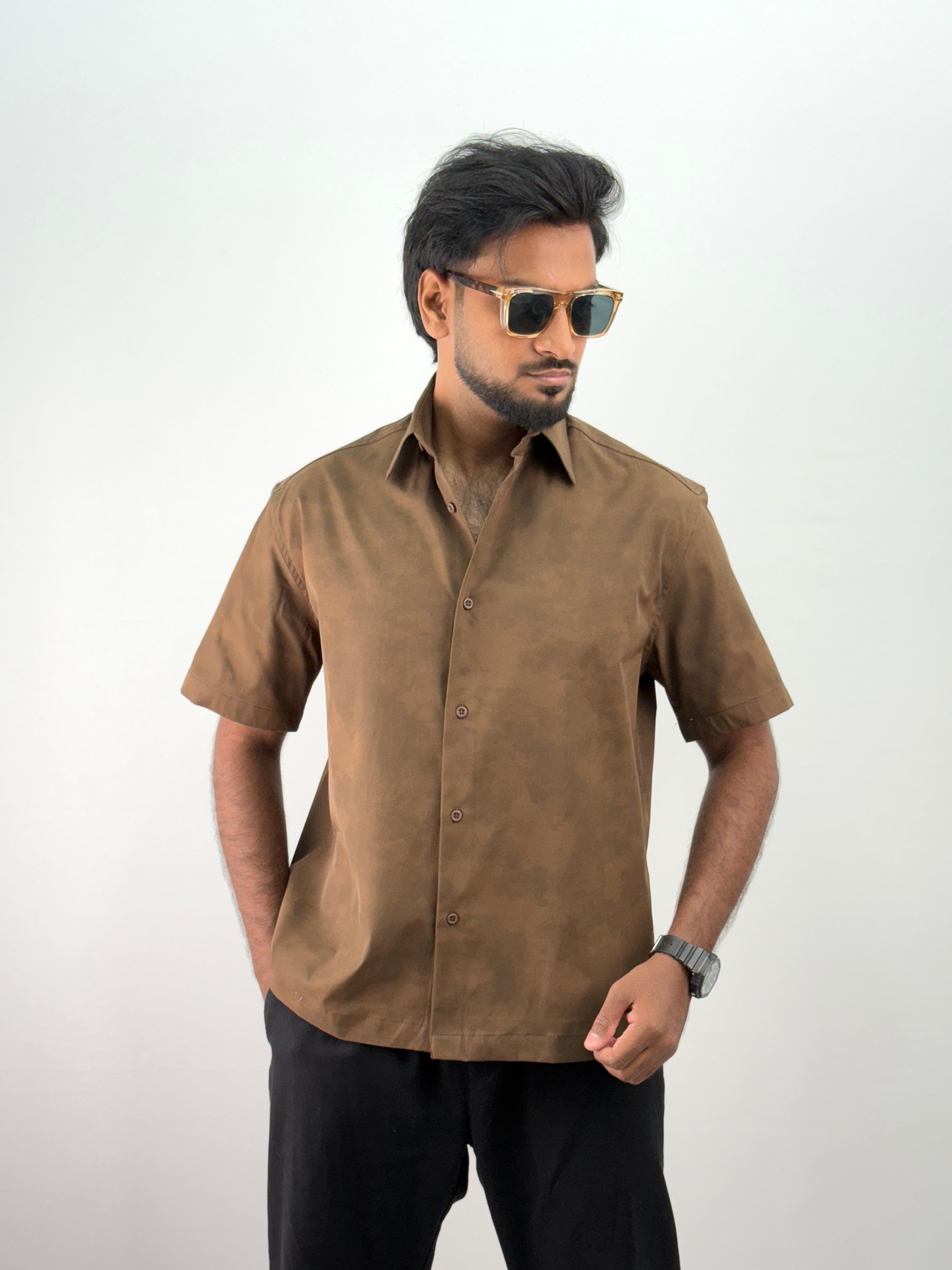 Brown IMP Boxy Fit Shirt