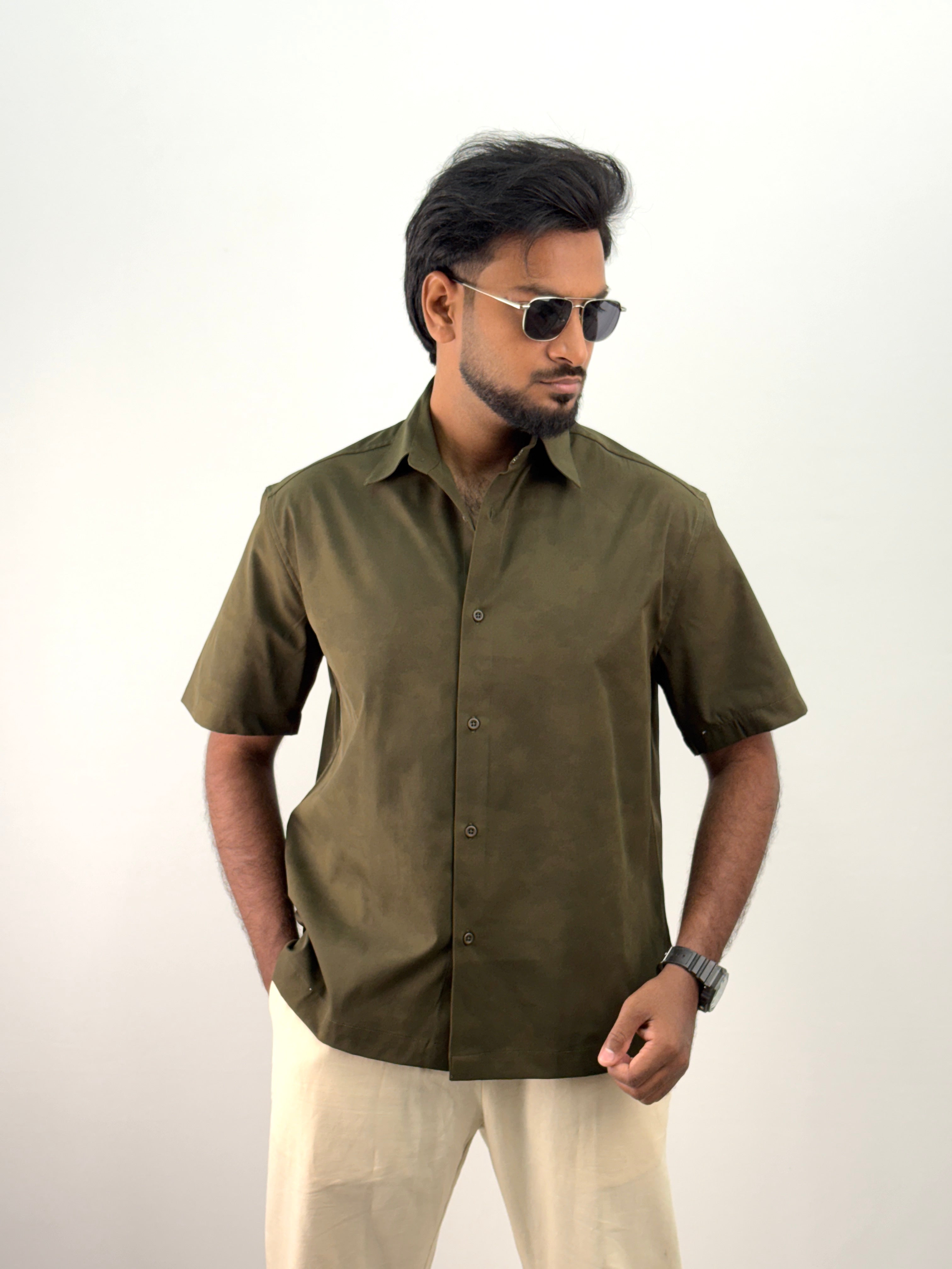 Green IMP Boxy Fit Shirt