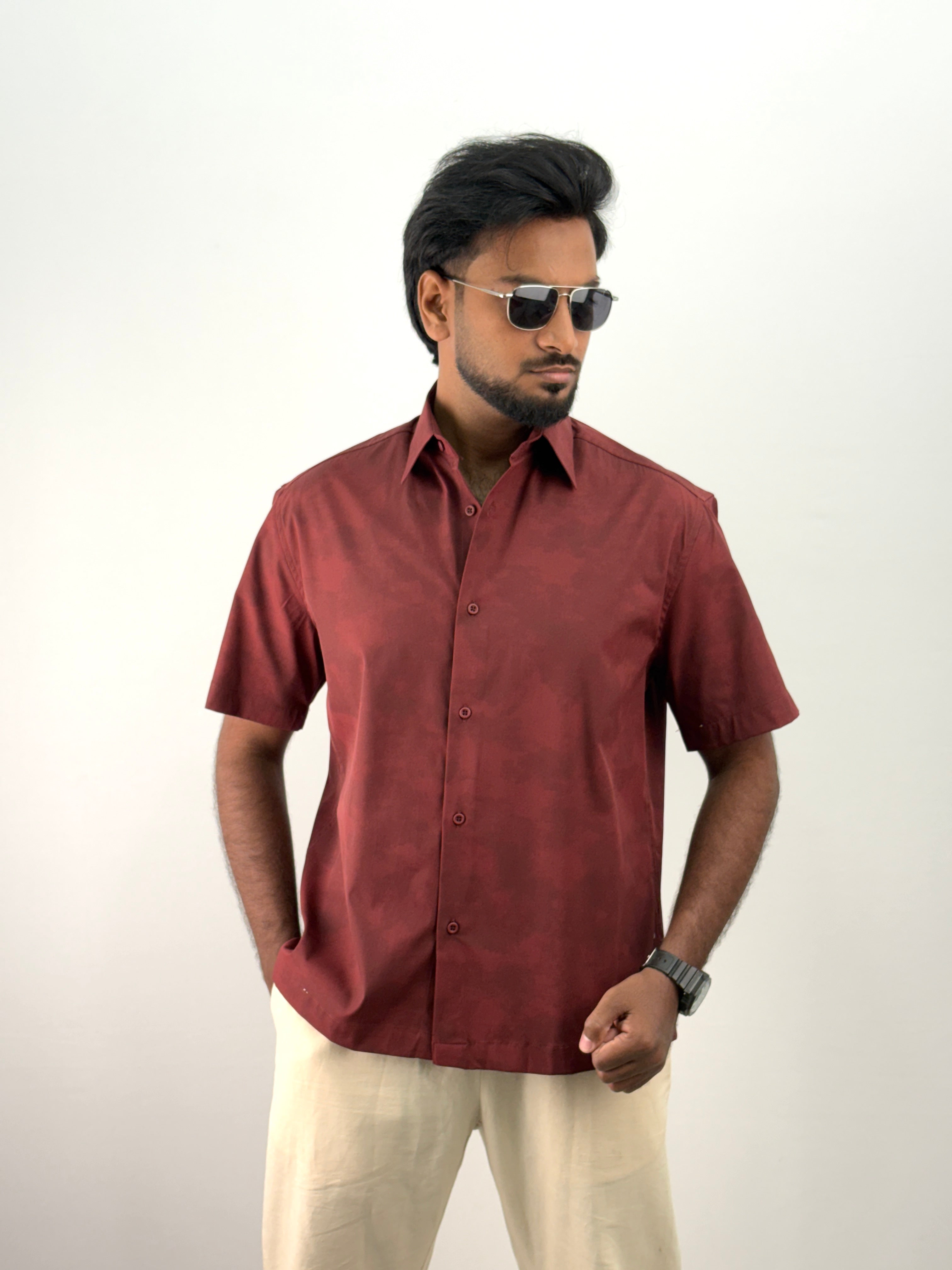 Red IMP Boxy Fit Shirt