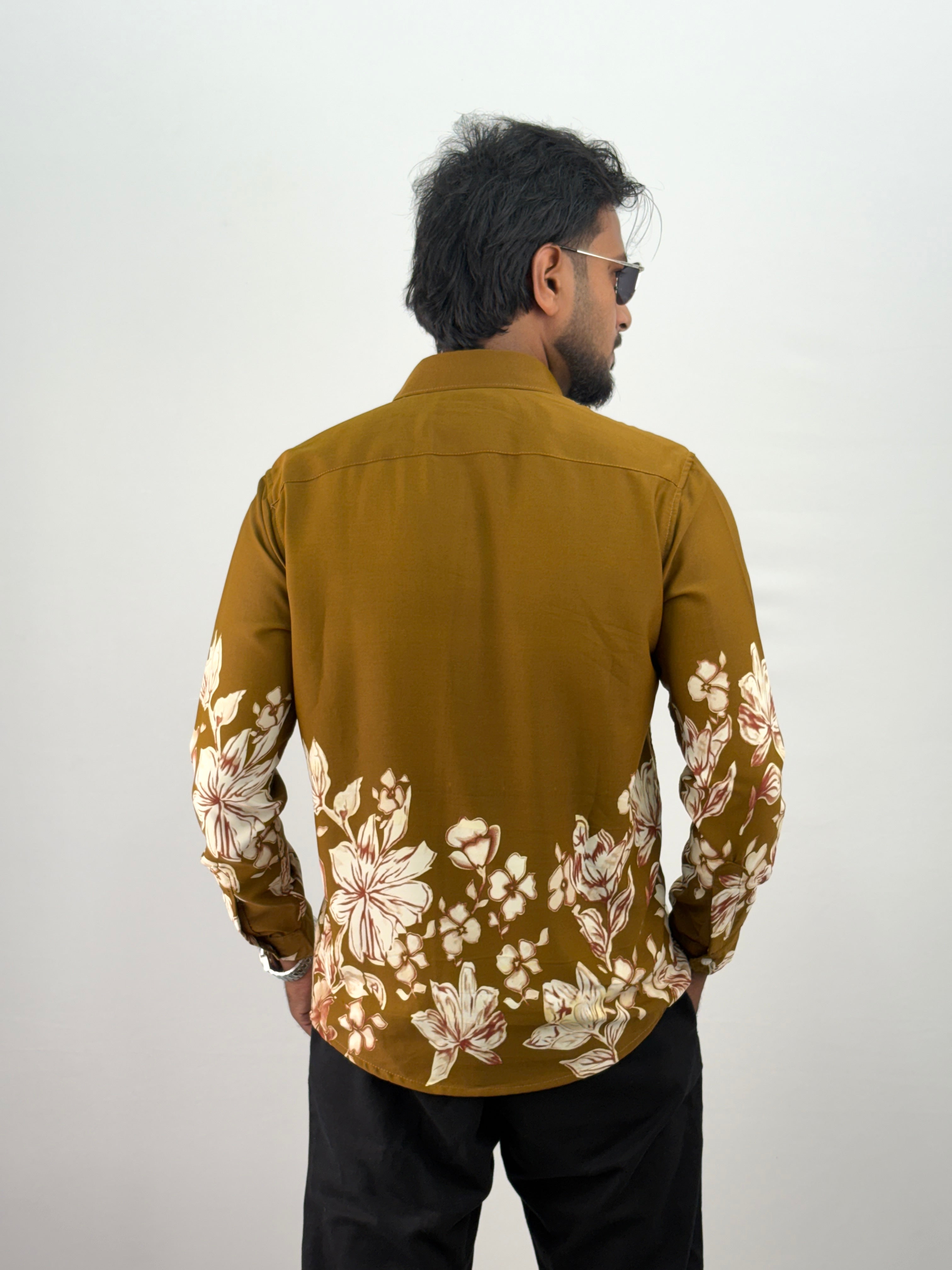Khaki Bottom Printed Shirt 4
