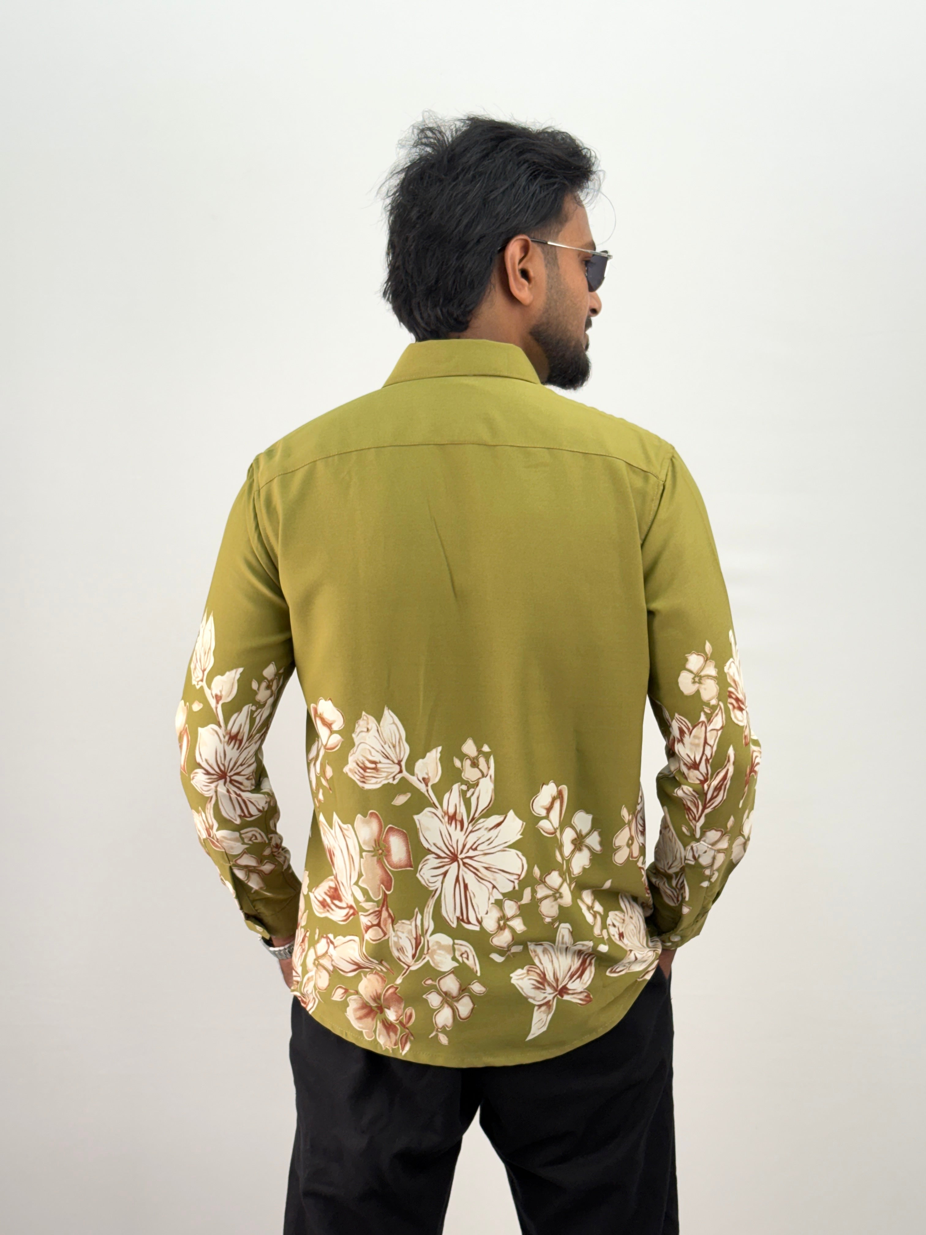 Green Bottom Printed Shirt 4