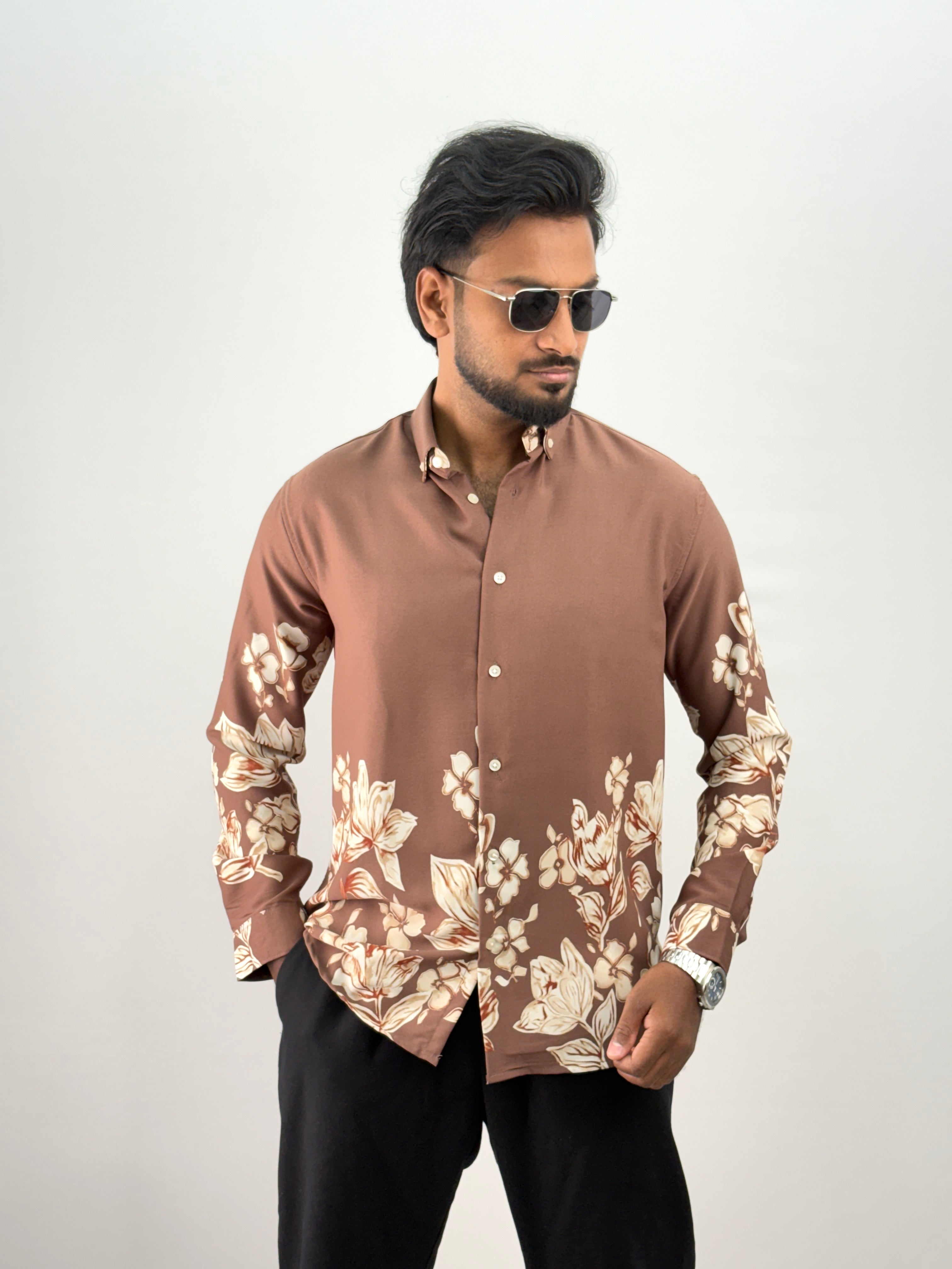 Mauve Bottom Printed Shirt 4
