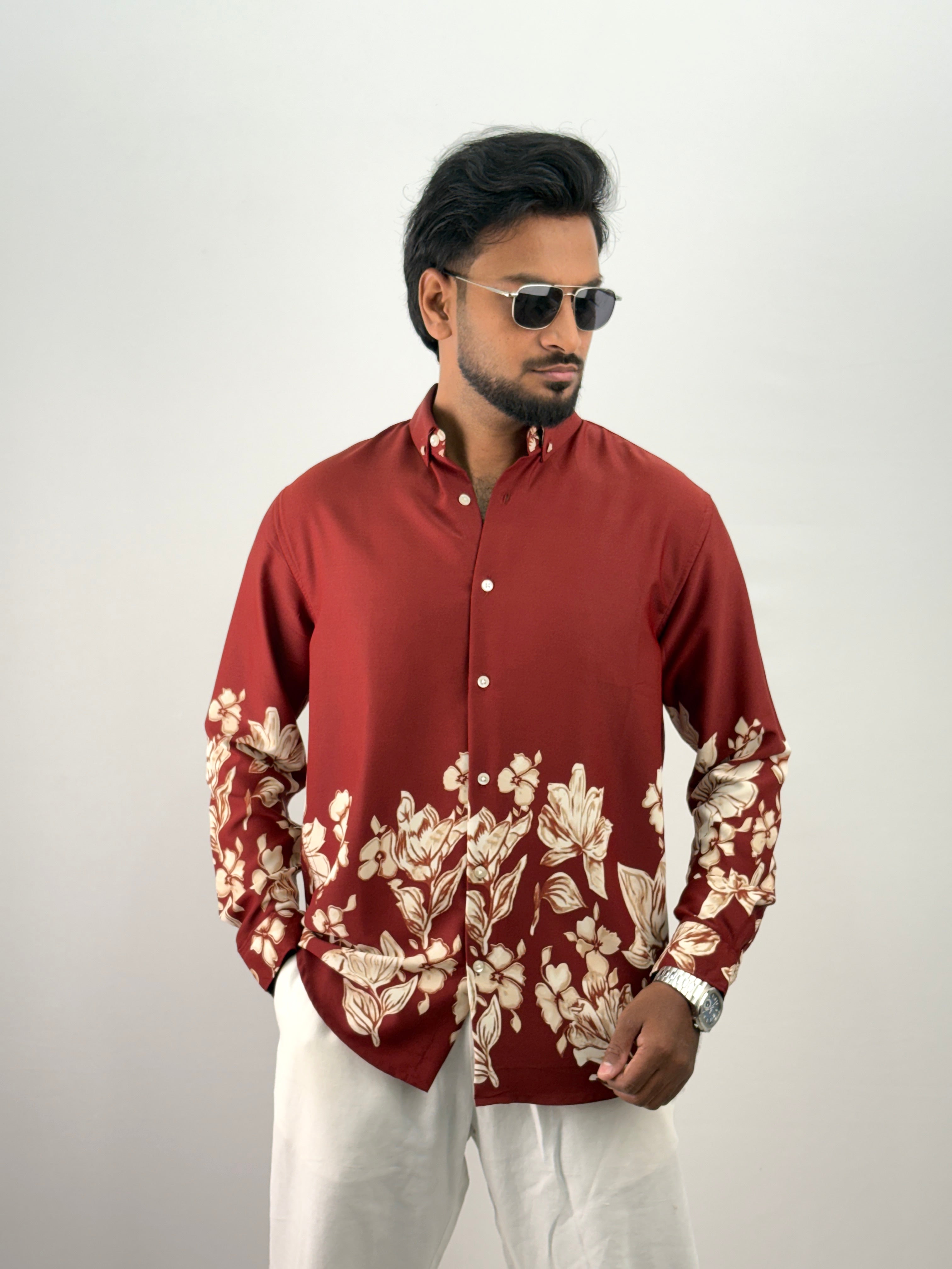 Red Bottom Printed Shirt 4