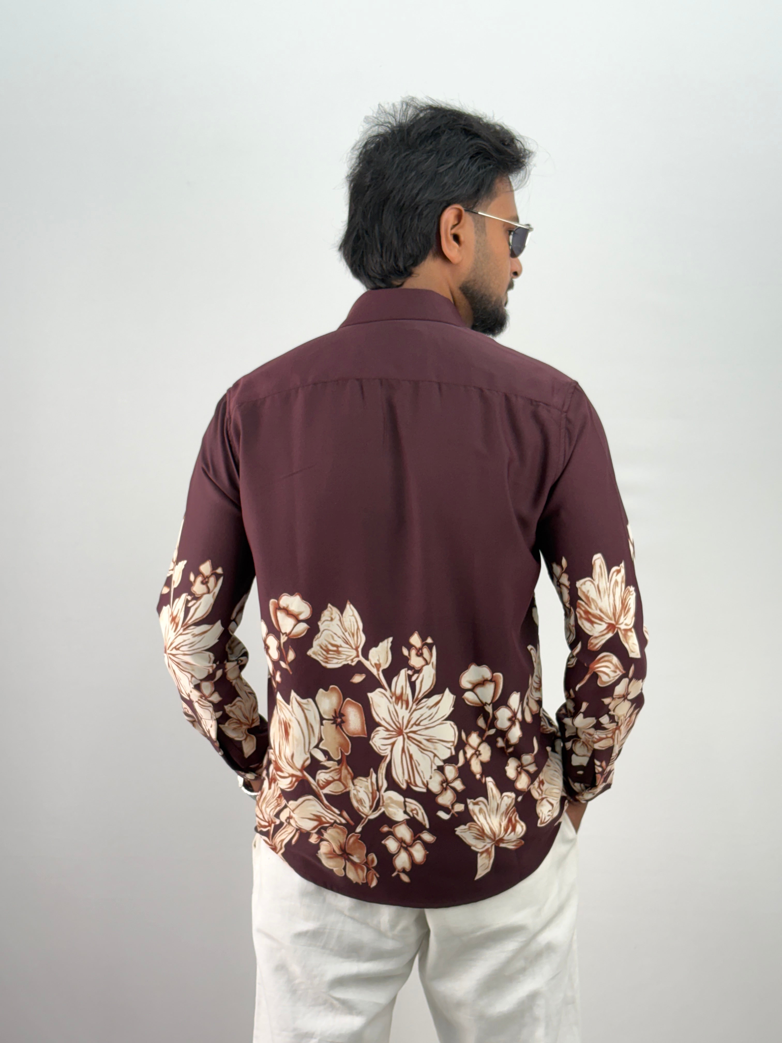 Wine Bottom Printed Shirt 4