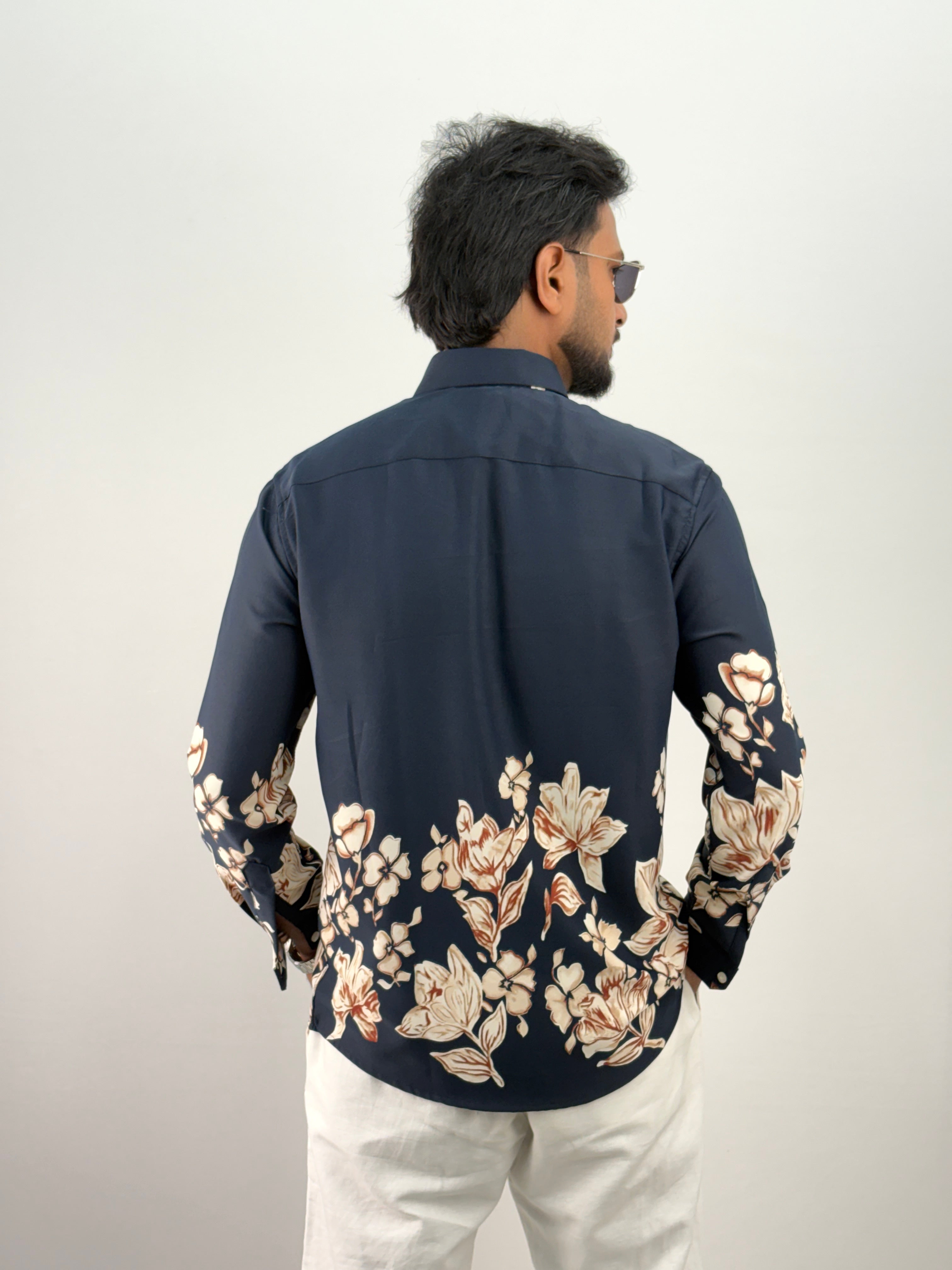 Navy Bottom Printed Shirt 4