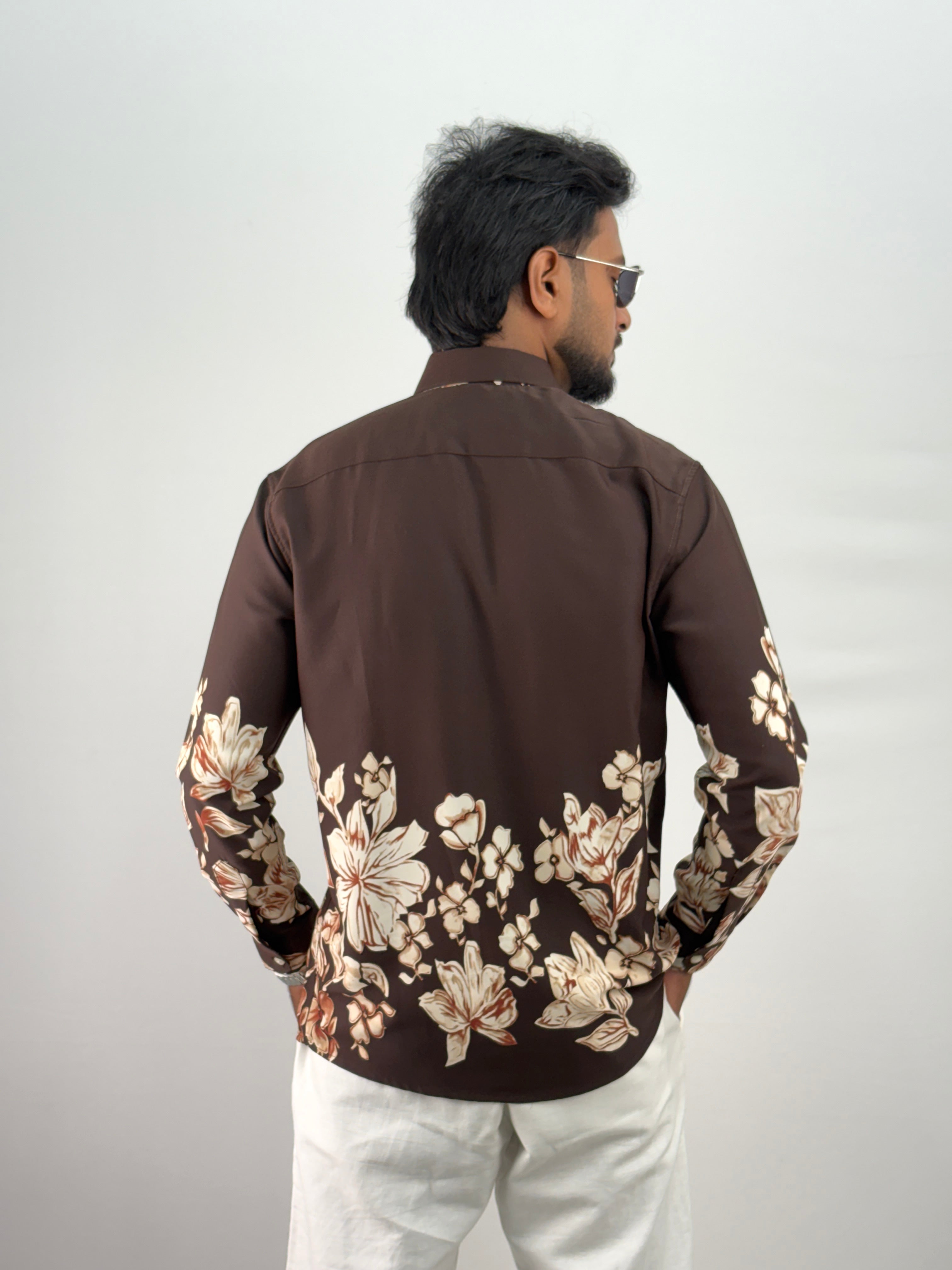 Brown Bottom Printed Shirt 4