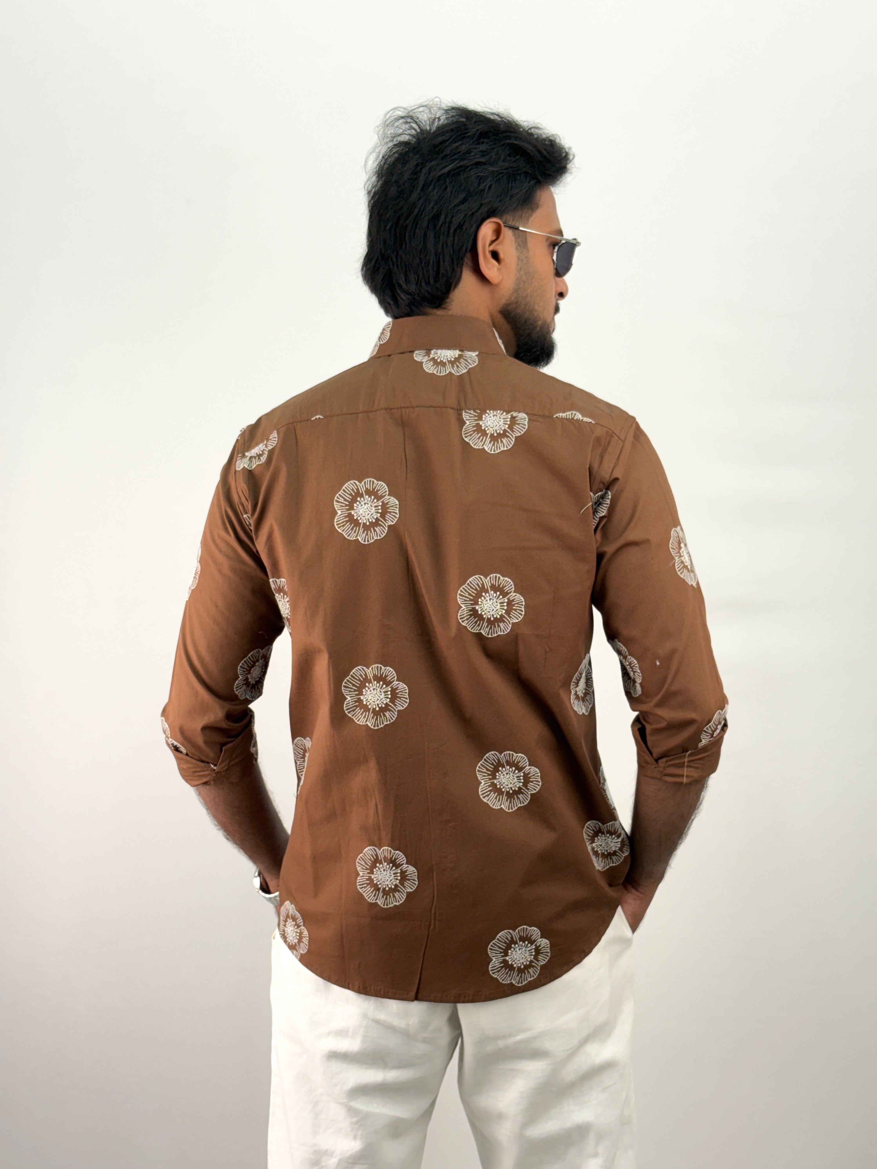 Brown Printed Shirt
