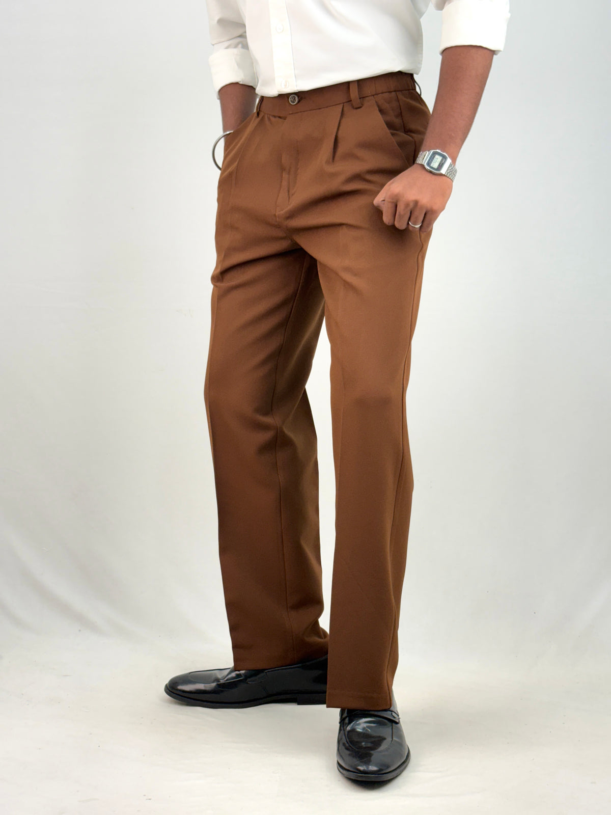 Dark Brown Korean Baggy Pant